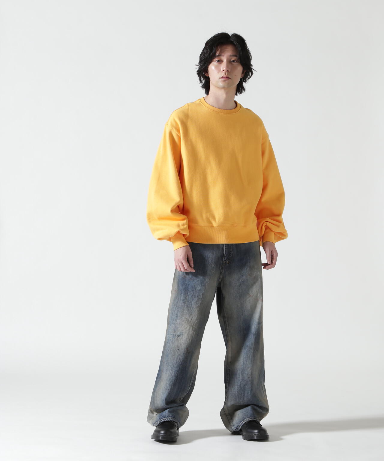 ANCELLM/アンセルム/AGING MIDDLE STRAIGHT 5P DENIM/ANC-PT121-A