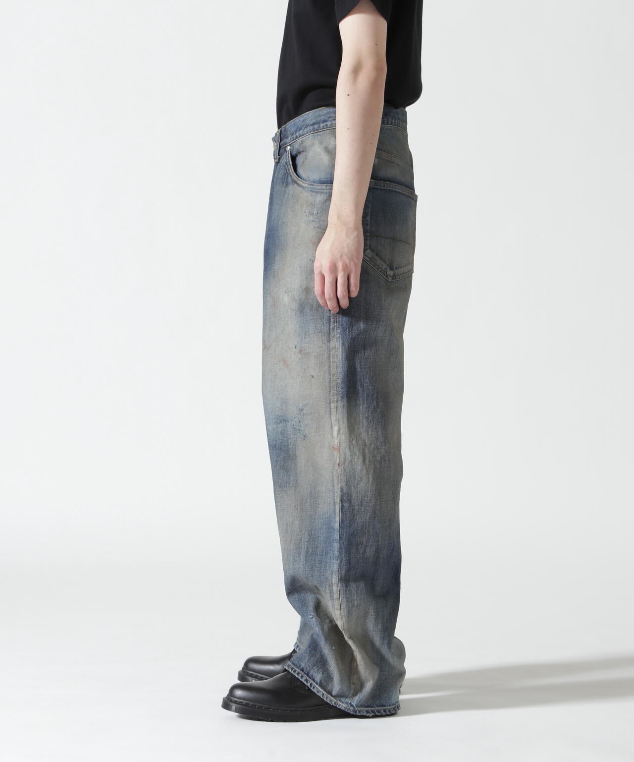 ANCELLM/アンセルム/AGING MIDDLE STRAIGHT 5P DENIM/ANC-PT121-A