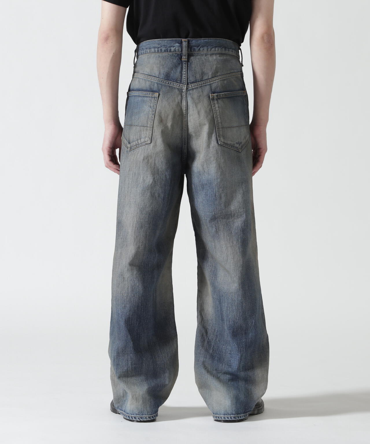 ANCELLM/アンセルム/AGING MIDDLE STRAIGHT 5P DENIM/ANC-PT121-A
