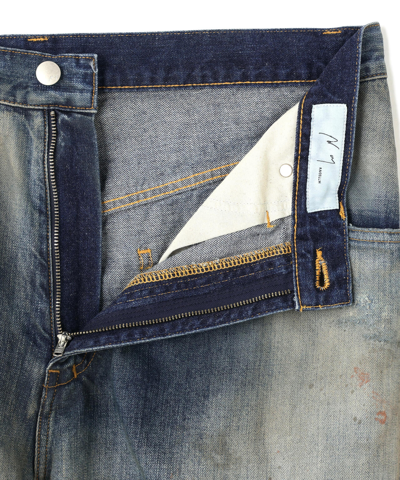 ANCELLM/アンセルム/AGING MIDDLE STRAIGHT 5P DENIM/ANC-PT121-A
