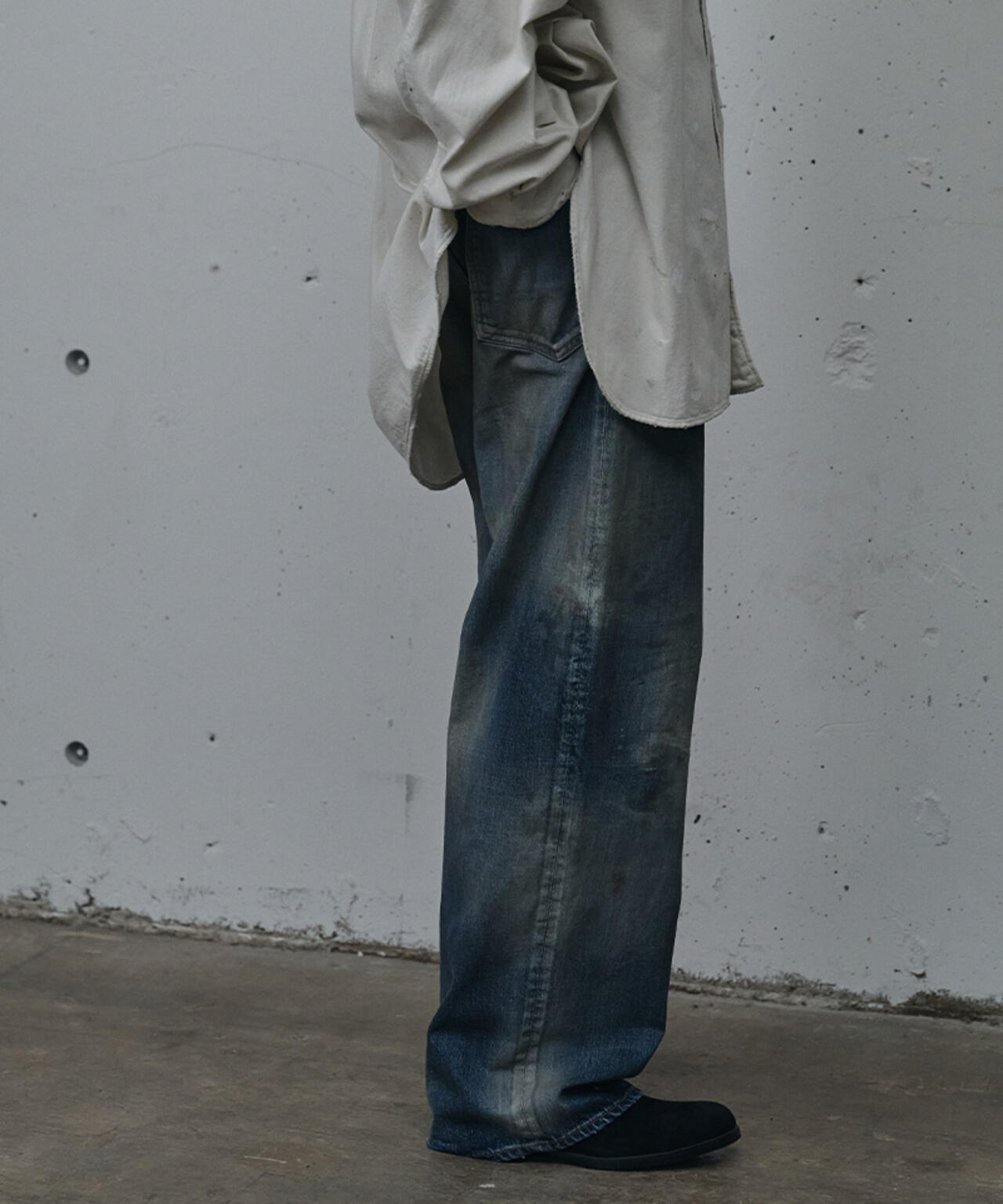 ANCELLM/アンセルム/AGING MIDDLE STRAIGHT 5P DENIM/ANC-PT121-A