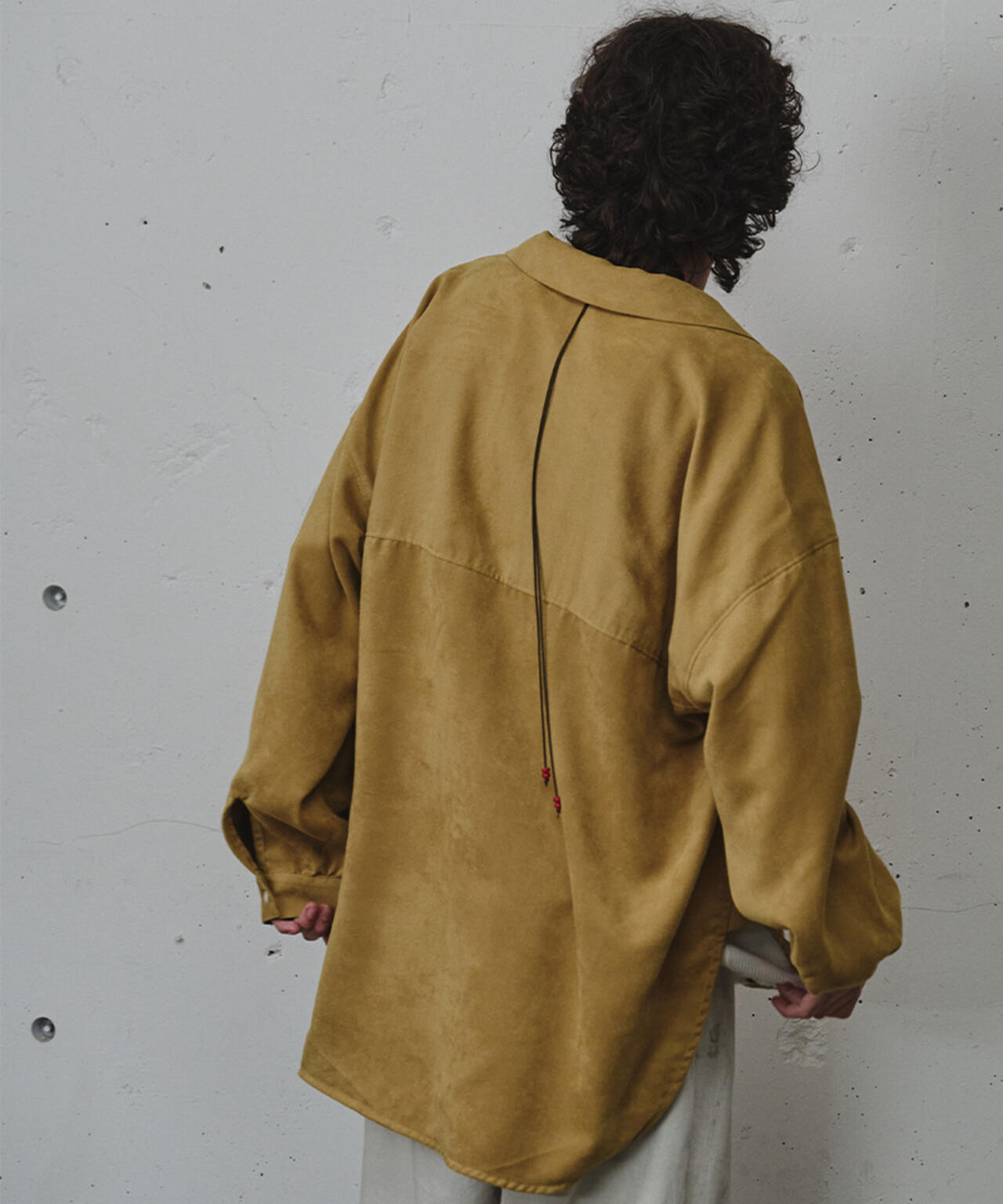 ANCELLM/アンセルム/VEGAN SUEDE LONG SHIRT/ANC-SH86-B