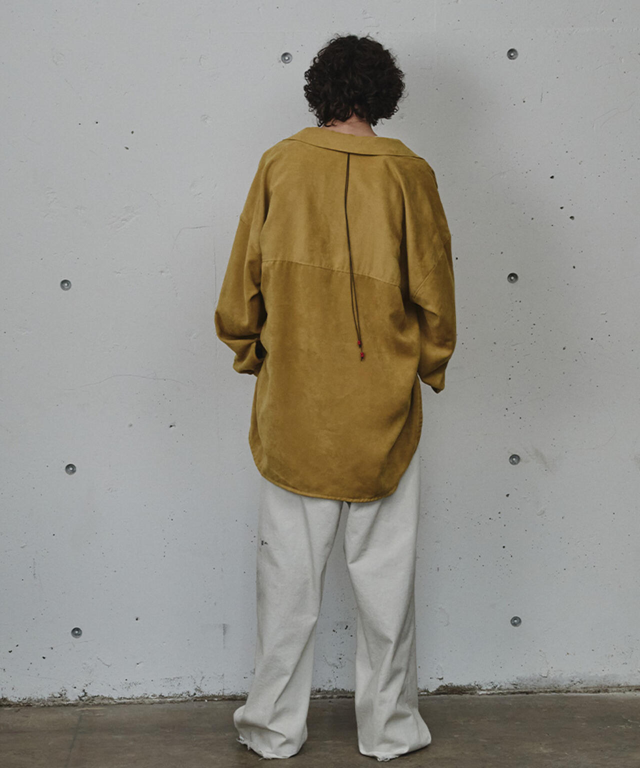ANCELLM/アンセルム/VEGAN SUEDE LONG SHIRT/ANC-SH86-B