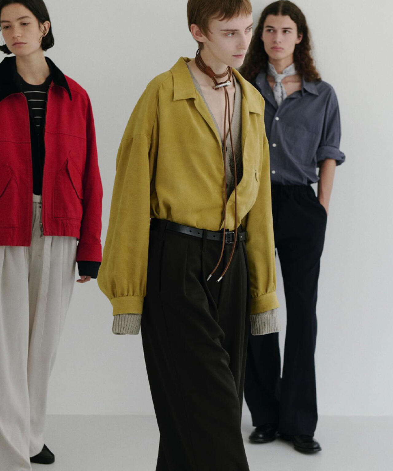 ANCELLM/アンセルム/VEGAN SUEDE LONG SHIRT/ANC-SH86-B