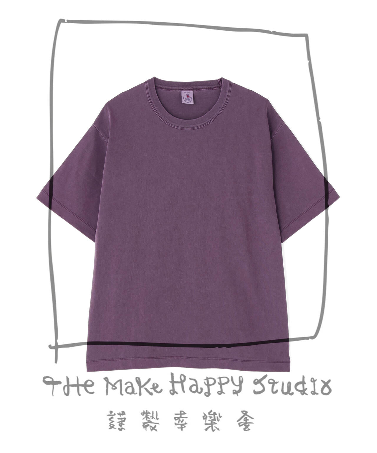 The Make Happy Studio/ザメイクハッピーストゥディオ/CREWNECK PIGMENT TEE