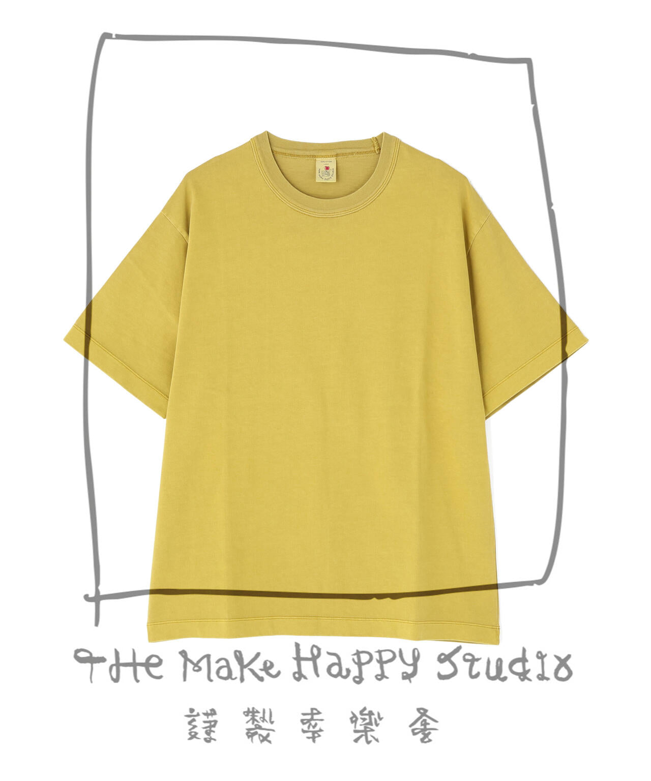 The Make Happy Studio/ザメイクハッピーストゥディオ/CREWNECK PIGMENT TEE