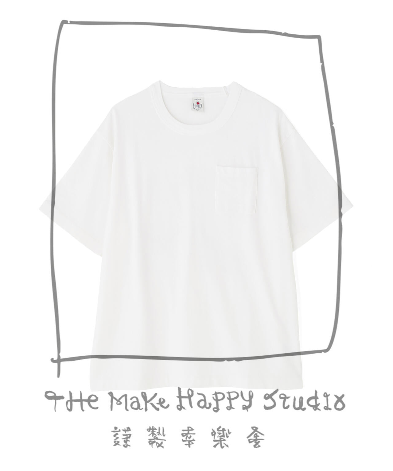 The Make Happy Studio/ザメイクハッピーストゥディオ/POCKET PUGMENT TEE