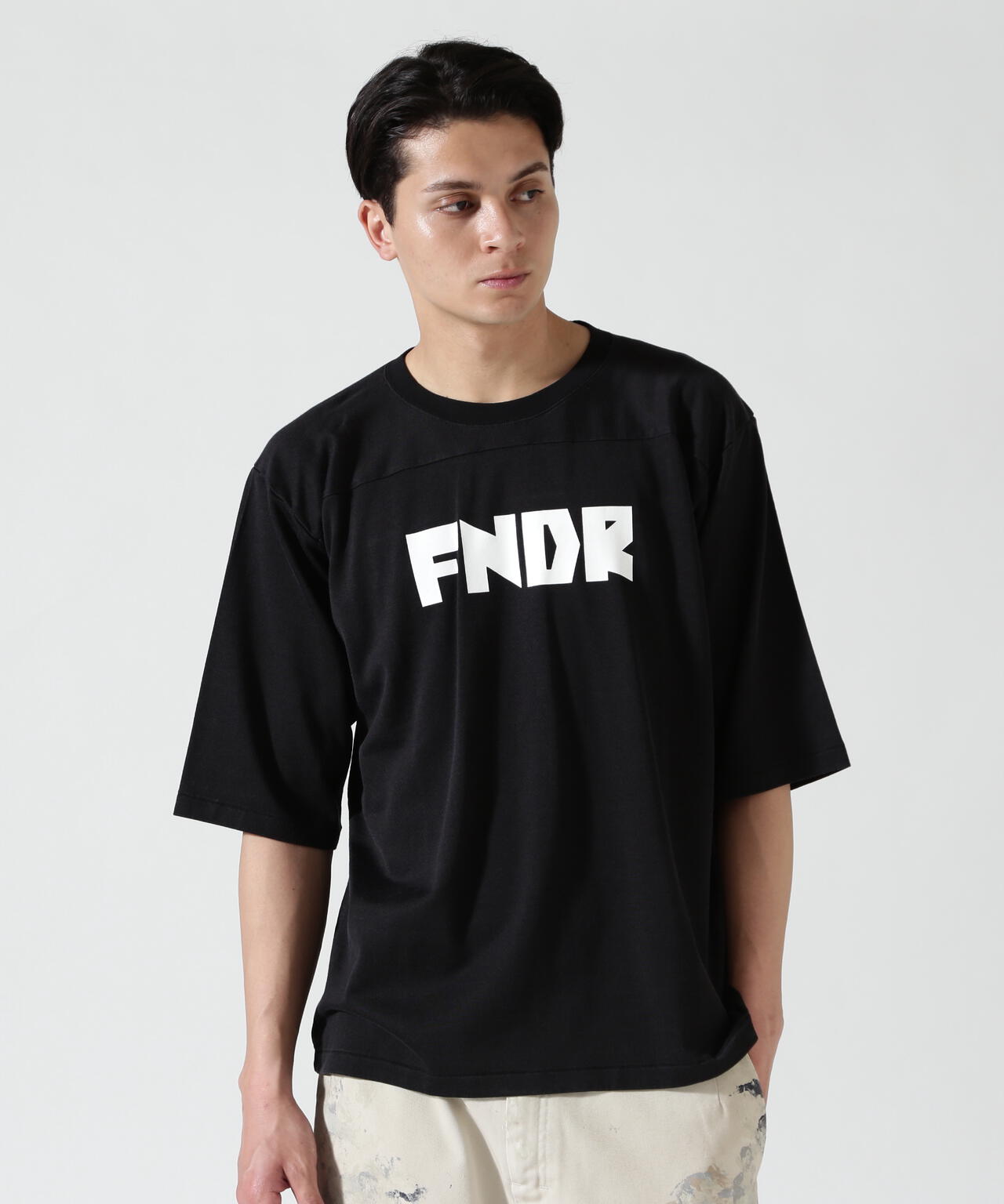 FOUNDOUR/ファウンダ/COTTON RAYON FOOTBALL TEE