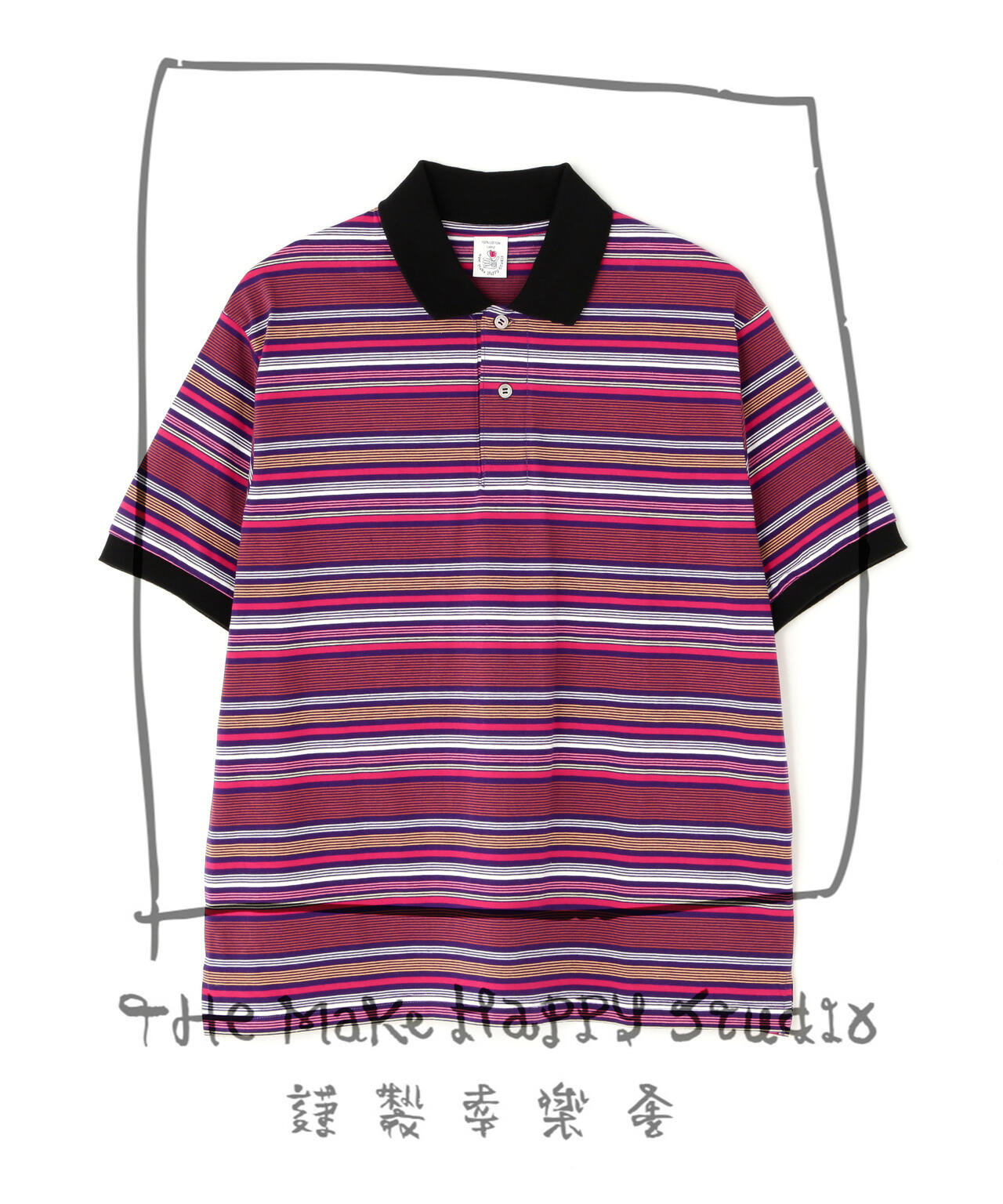 The Make Happy Studio/ザメイクハッピーストゥディオ/BODER POLO SHIRTS