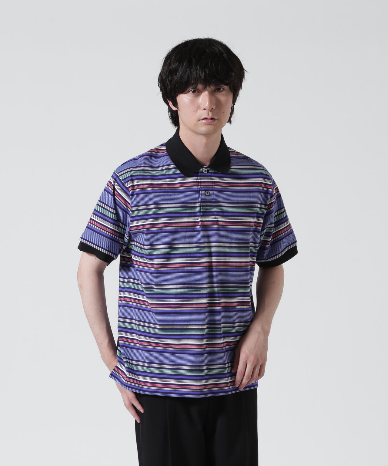 The Make Happy Studio/ザメイクハッピーストゥディオ/BODER POLO SHIRTS