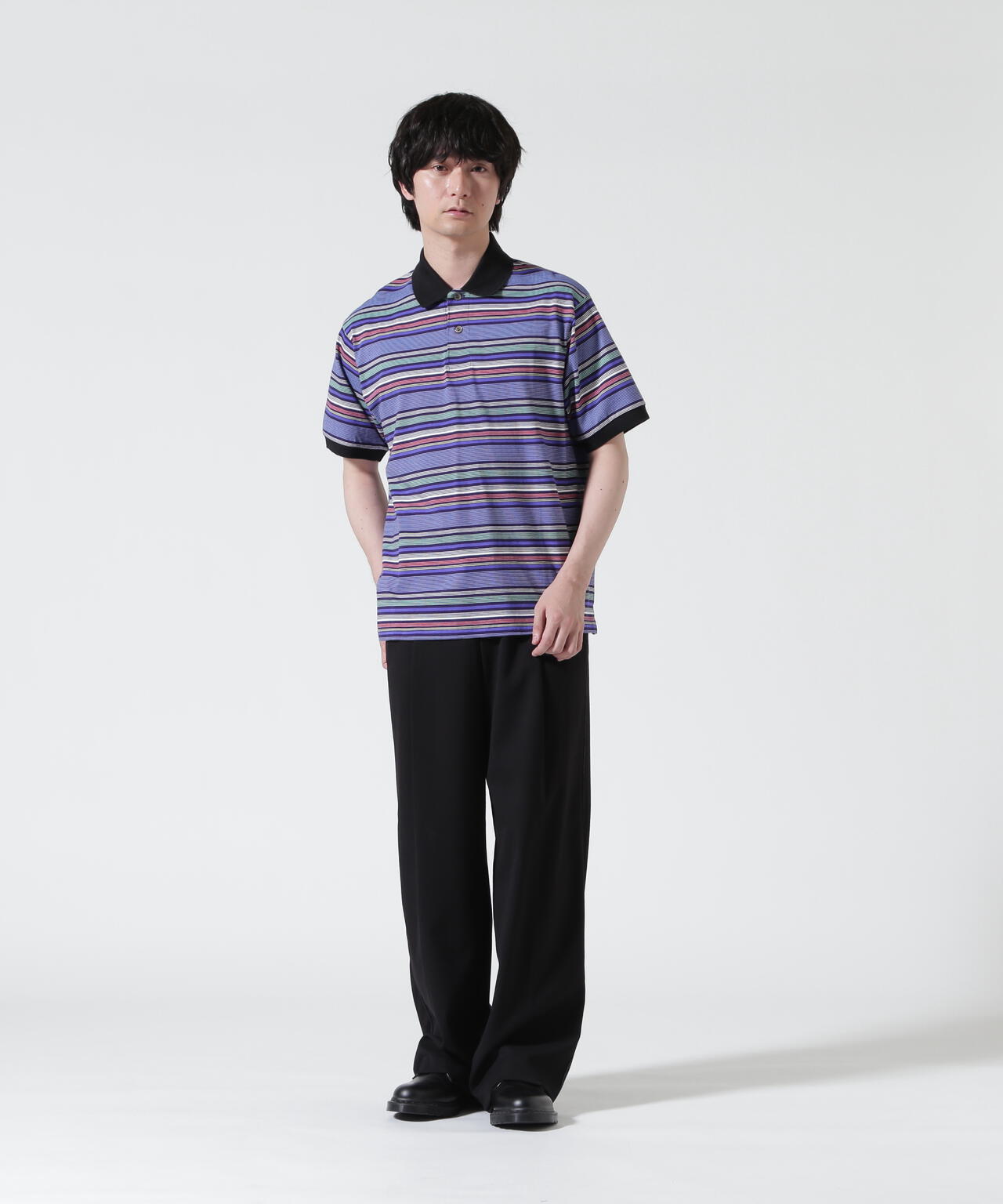 The Make Happy Studio/ザメイクハッピーストゥディオ/BODER POLO SHIRTS