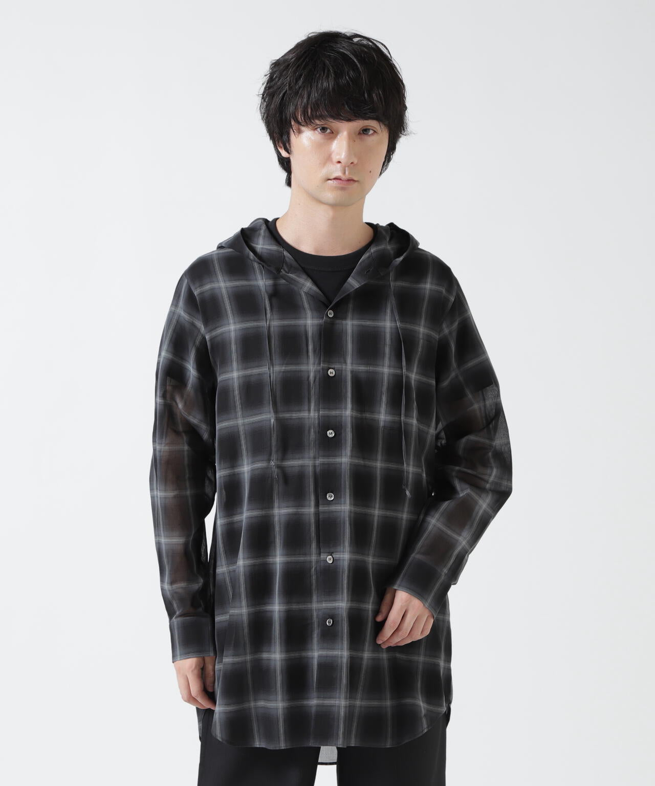 Toironier/トワロニエ/Sheer Hooded Shirts