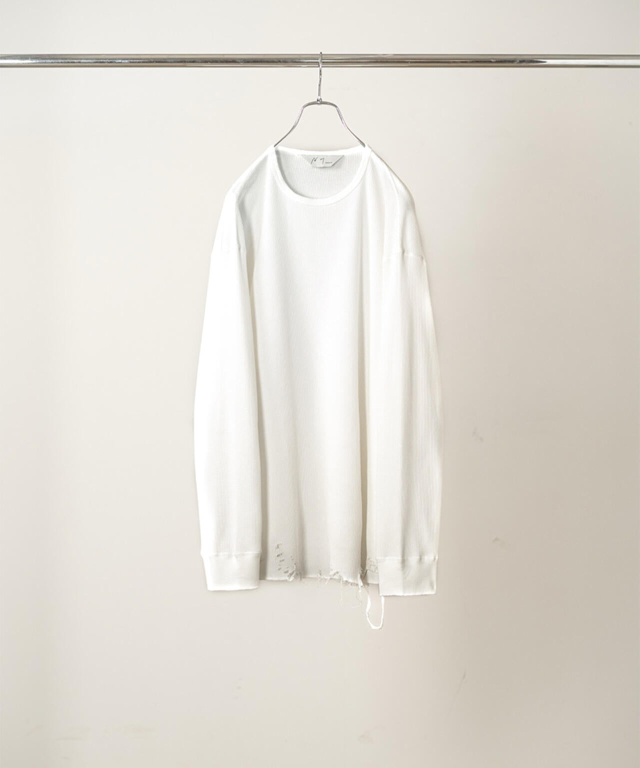 ANCELLM/アンセルム/DAMAGE WAFFLE CREW LS/ANC-STD-CT02