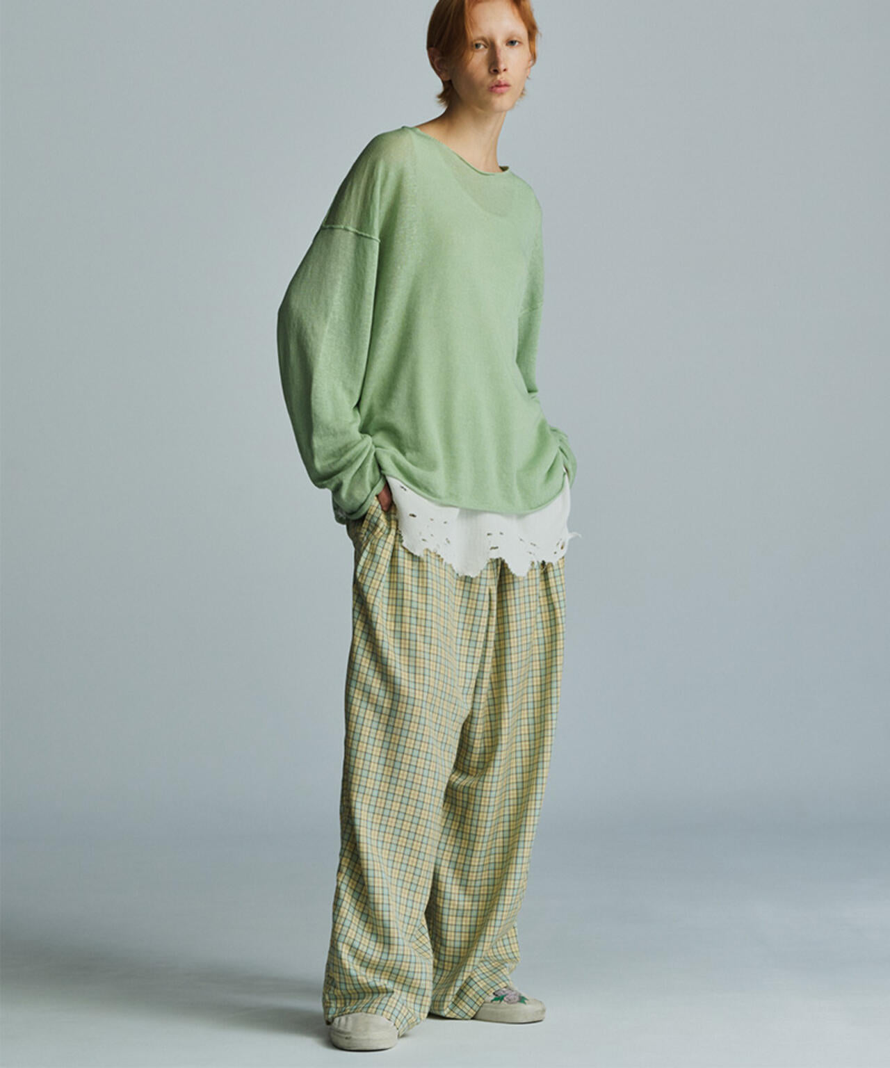 ANCELLM×GARDEN/アンセルム×ガーデン/INSIDE-CUT LINEN KNIT EX/ANC-GRD-KN01