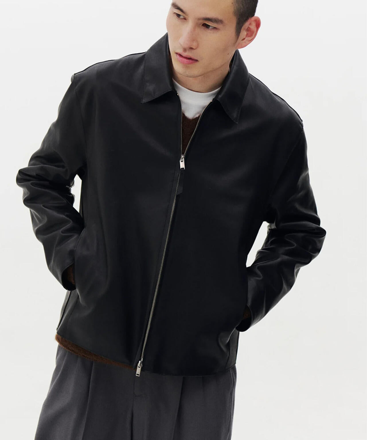 YOKE/ヨーク/Calf Nappa Leather Minimal Blouson/YK26FW01308B