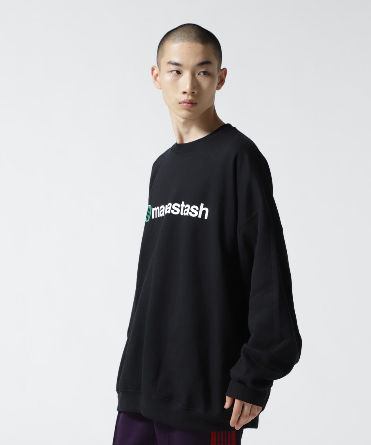 MANASTASH/マナスタッシュ/StackLogo CrewneckSweat/グラフィックプリントクルーネックスウェット