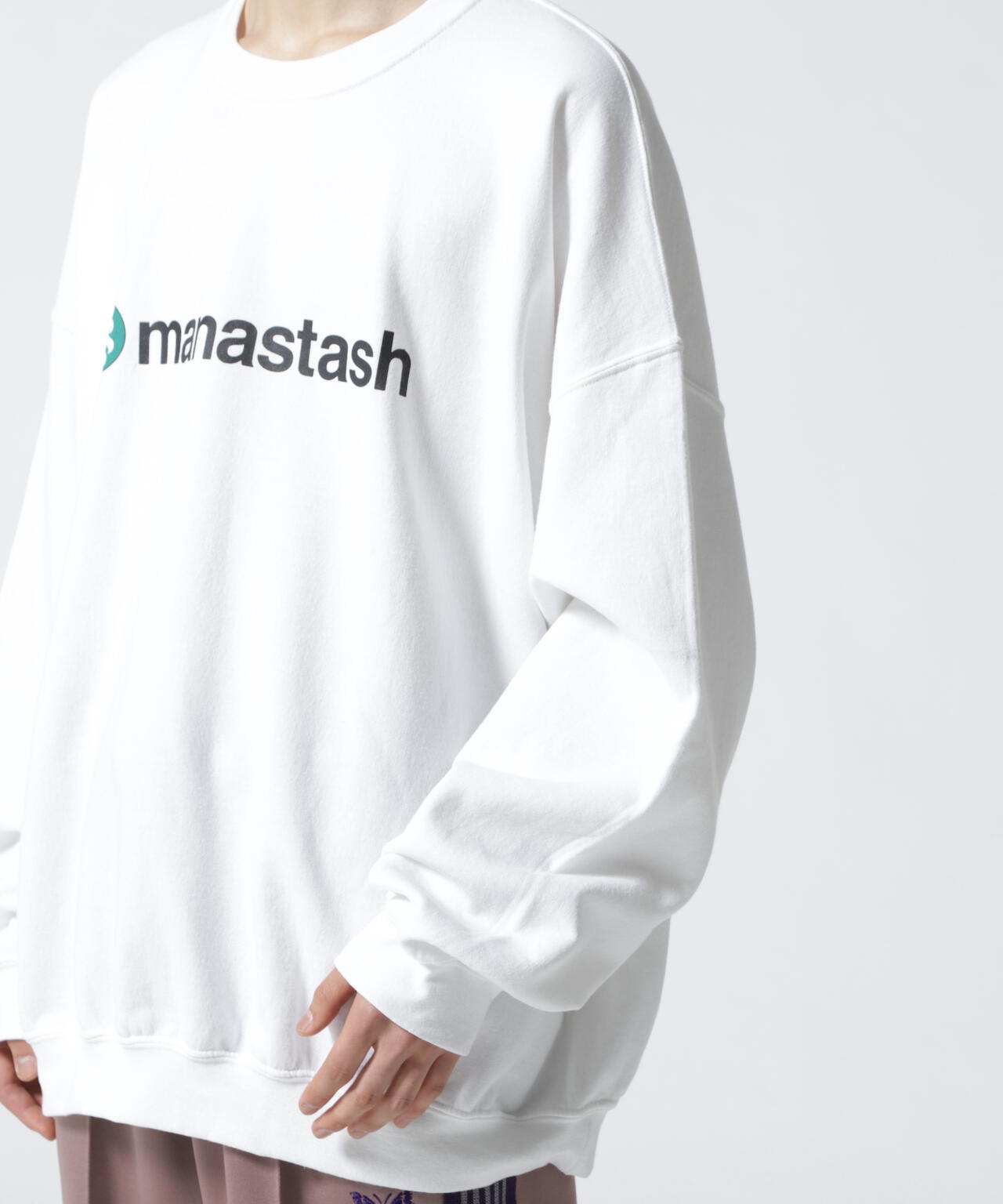 MANASTASH/マナスタッシュ/StackLogo CrewneckSweat/グラフィックプリントクルーネックスウェット