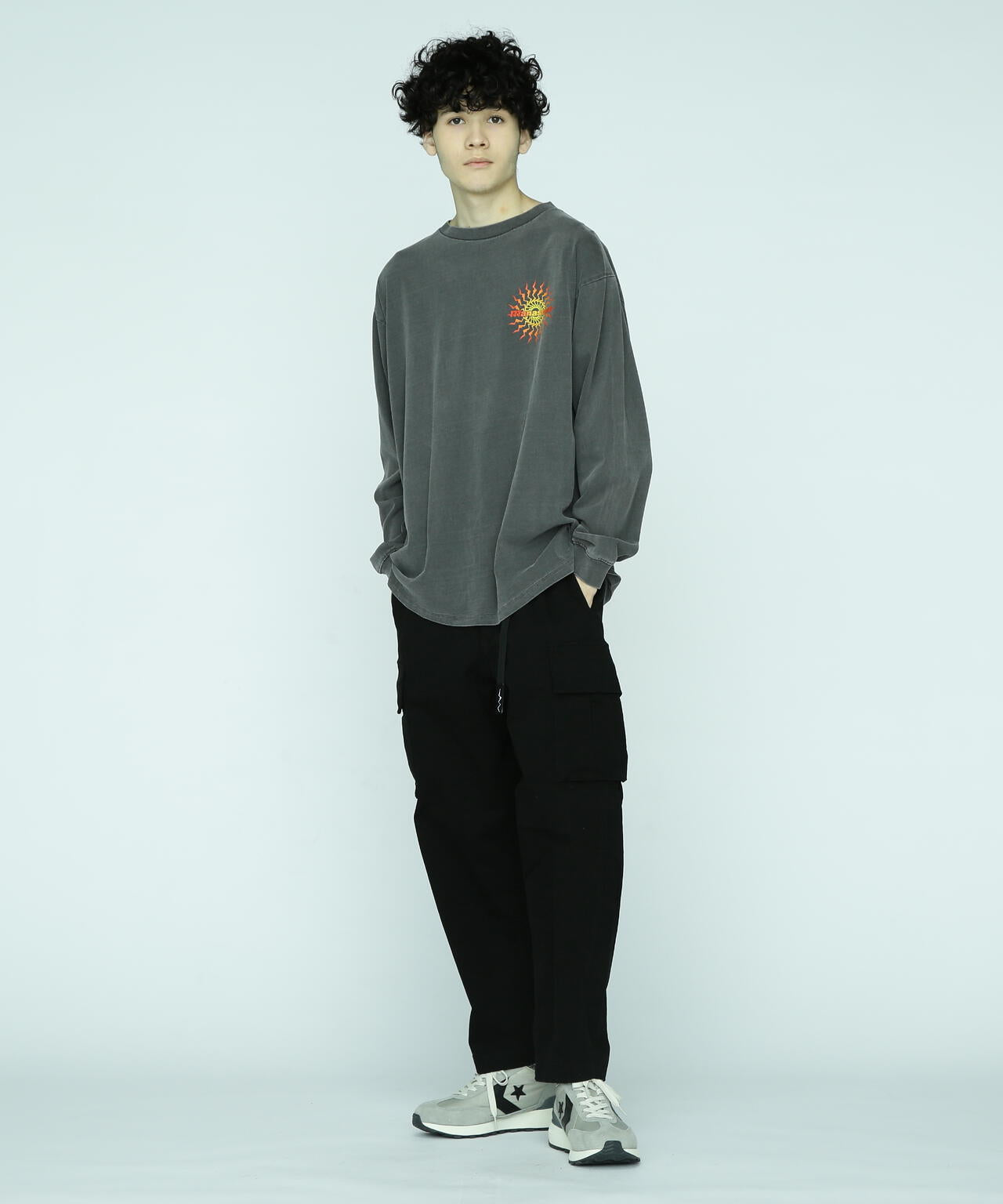 MANASTASH/マナスタッシュ/PUMICE L/S TEE MTN BURST