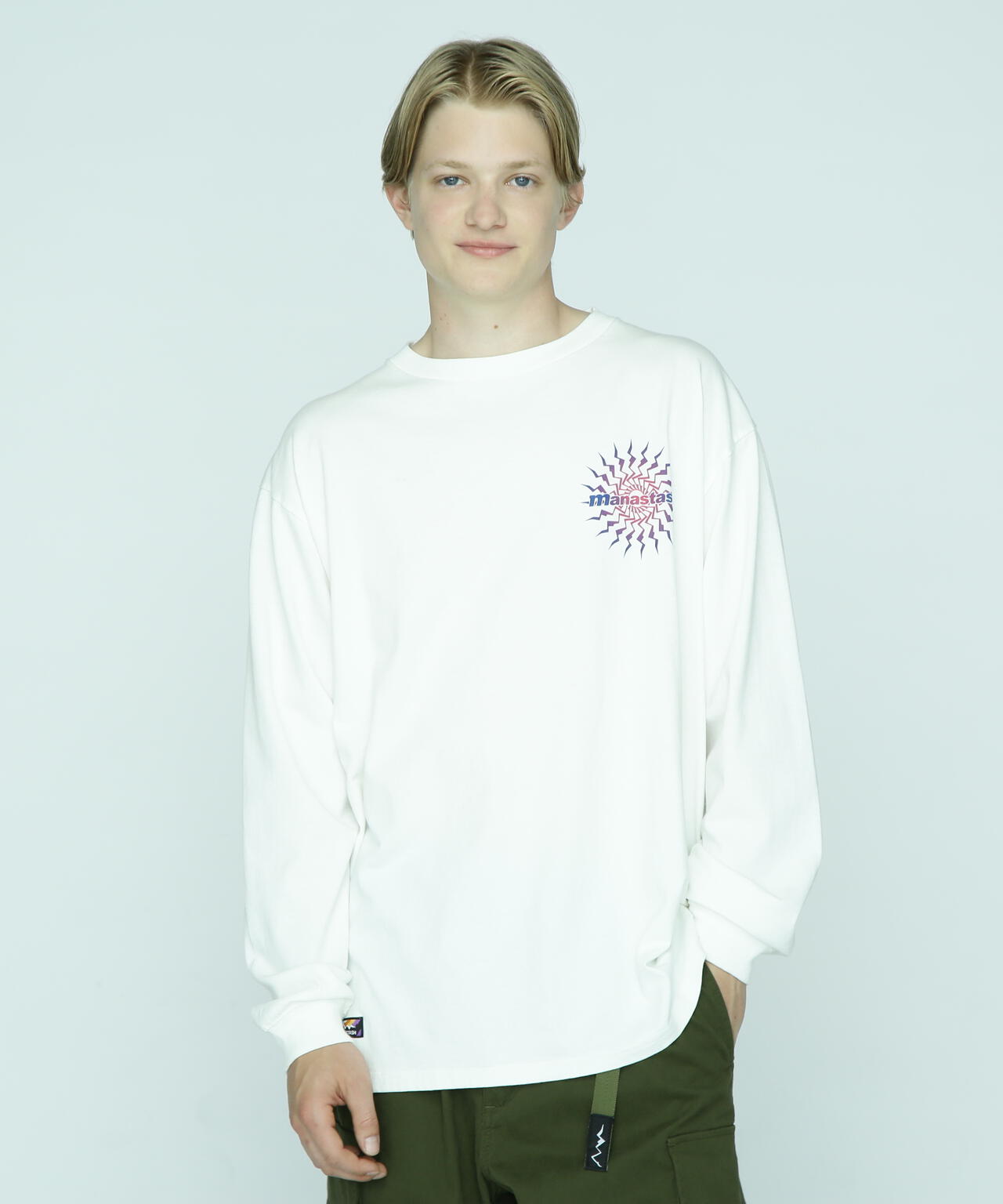 MANASTASH/マナスタッシュ/PUMICE L/S TEE MTN BURST
