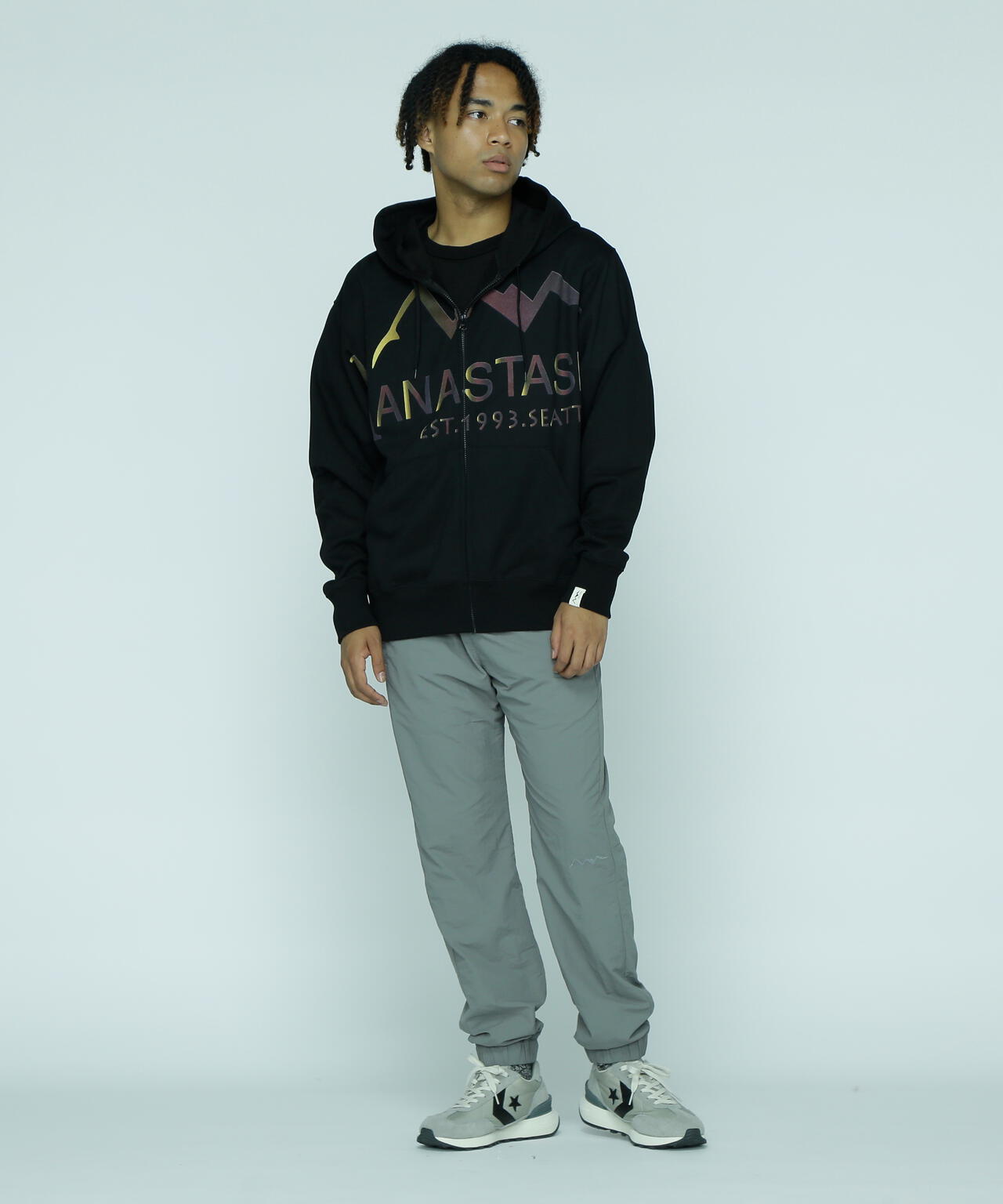 MANASTASH/マナスタッシュ/LARGE LOGO FULL ZIP HOODIE