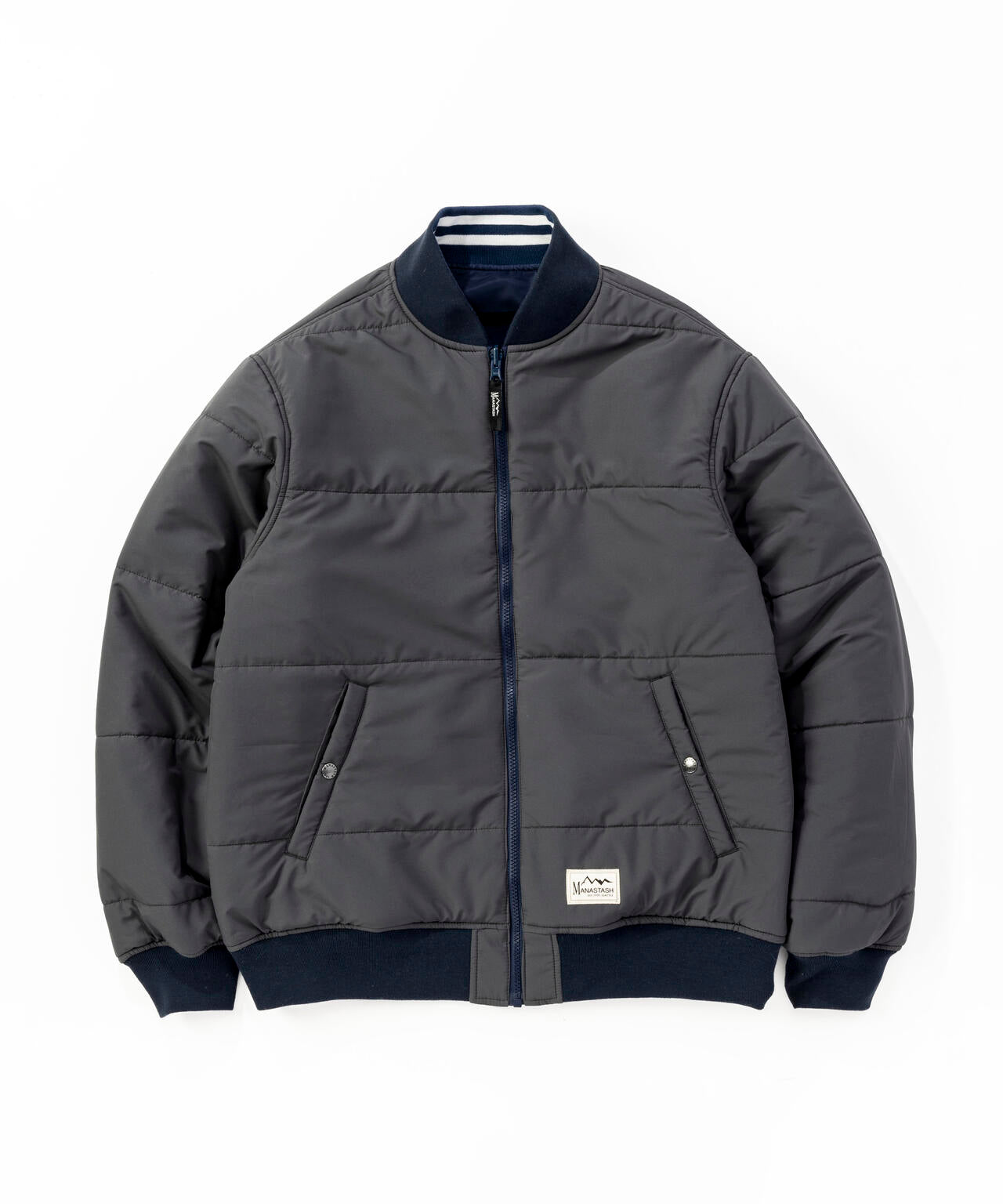 MANASTASH/REVERSIBLE NYLON VARSITY JACKET