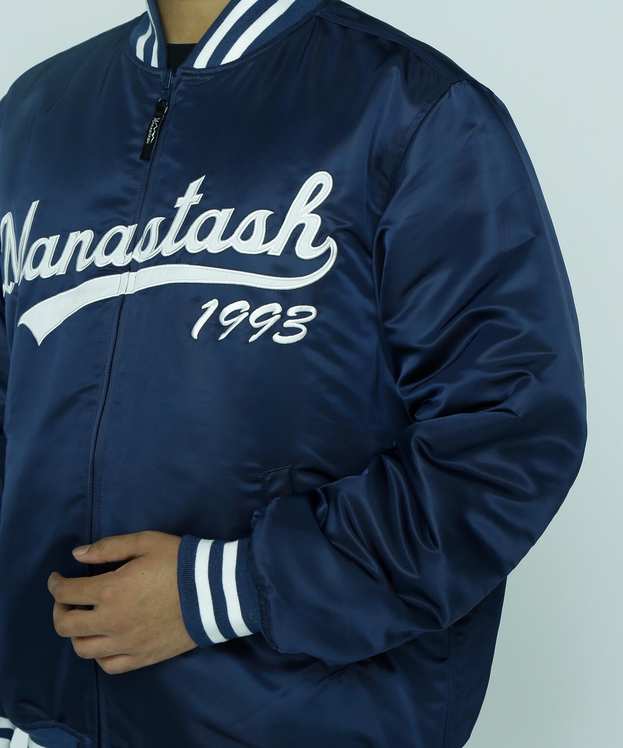 MANASTASH/REVERSIBLE NYLON VARSITY JACKET