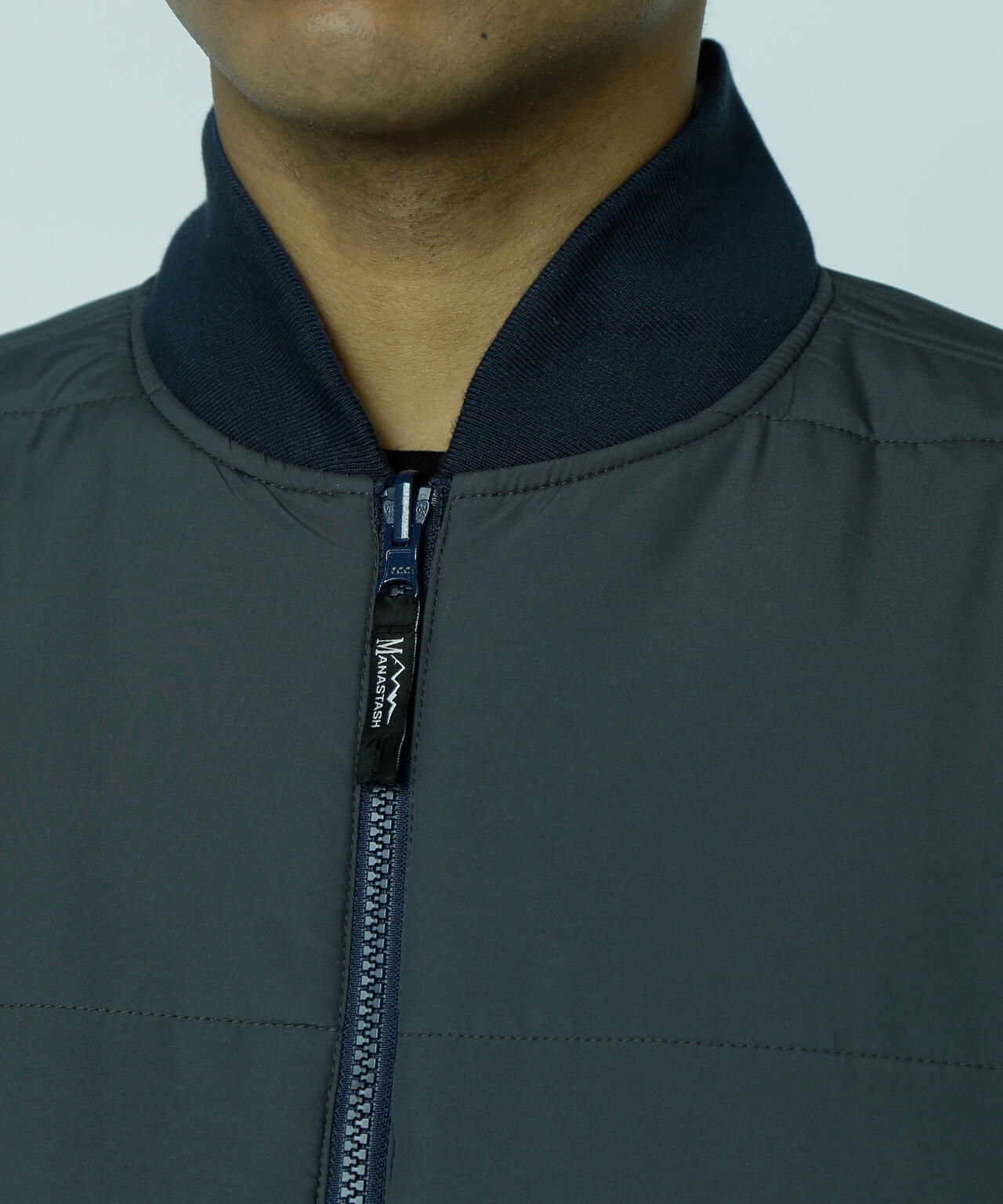 MANASTASH/REVERSIBLE NYLON VARSITY JACKET