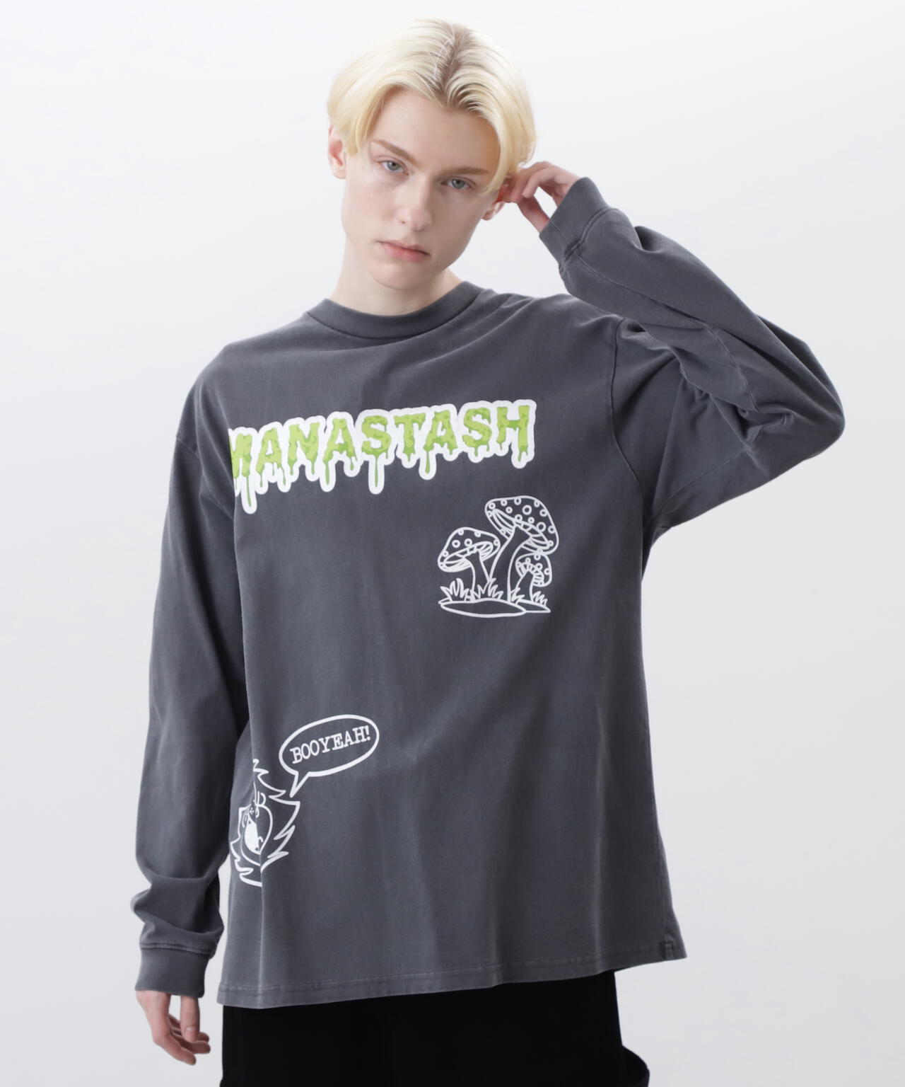 MANASTASH/マナスタッシュ/PUMICE L/S TEE MUSHROOM