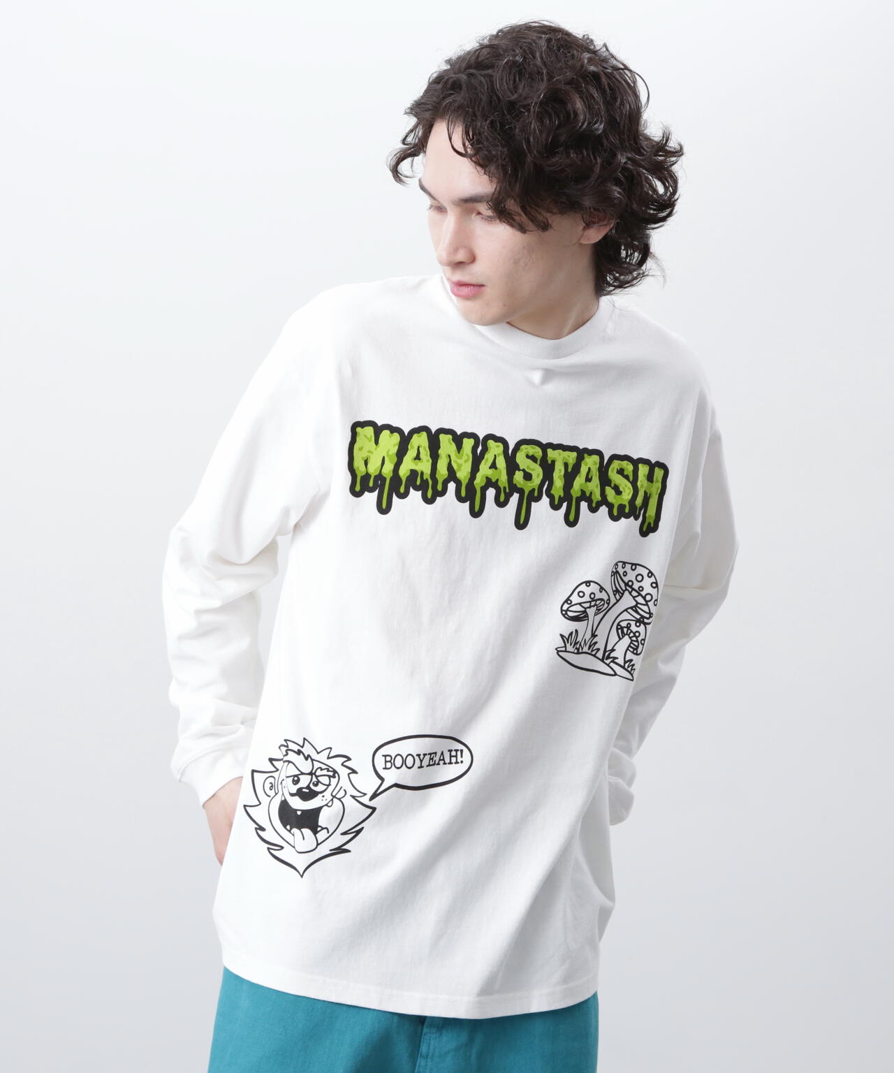 MANASTASH/マナスタッシュ/PUMICE L/S TEE MUSHROOM