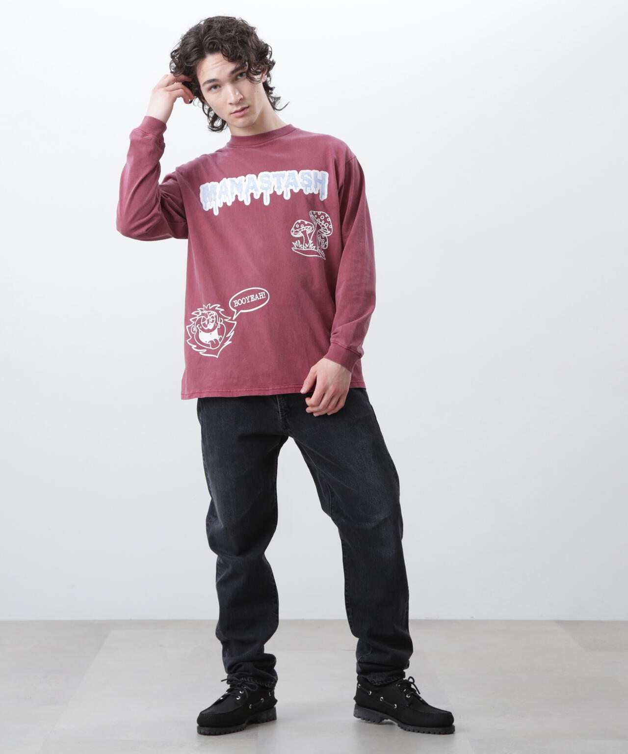 MANASTASH/マナスタッシュ/PUMICE L/S TEE MUSHROOM