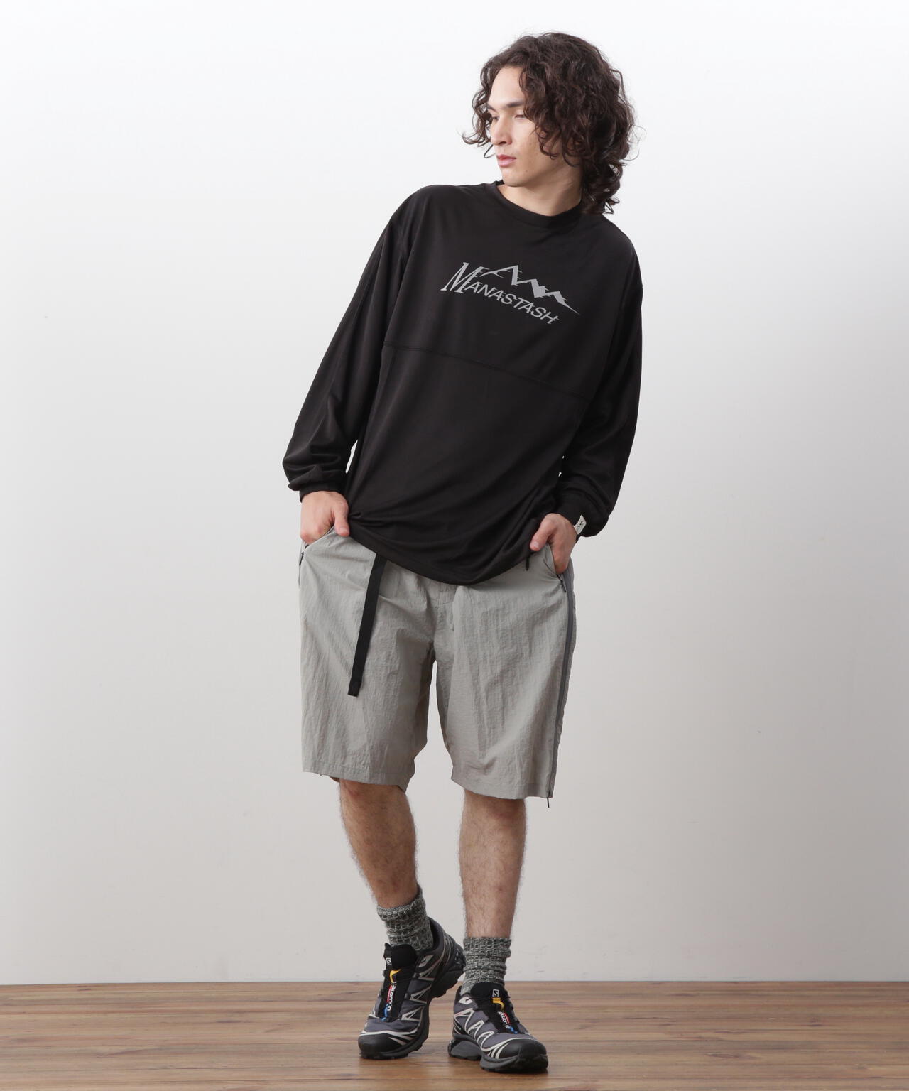 MANASTASH/マナスタッシュ/REF. LOGO TECH L/S TOP