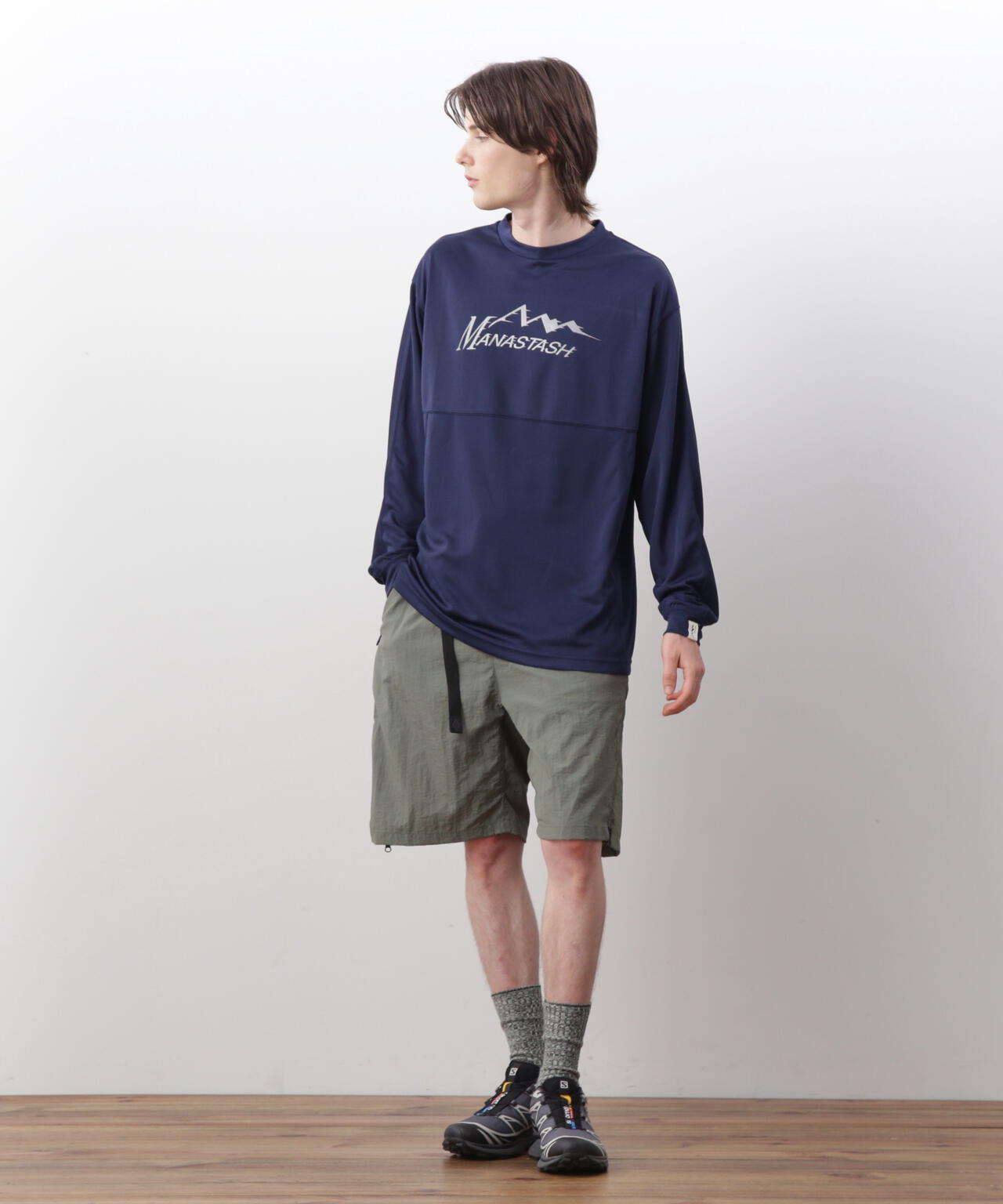 MANASTASH/マナスタッシュ/REF. LOGO TECH L/S TOP