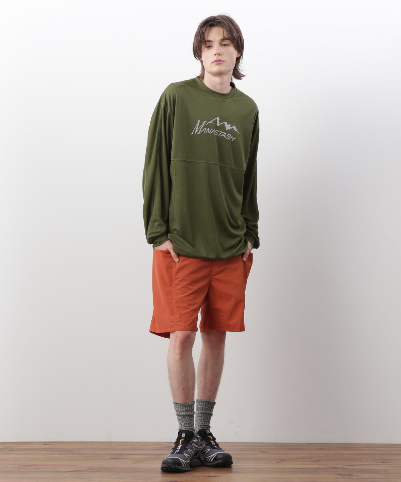 MANASTASH/マナスタッシュ/REF. LOGO TECH L/S TOP