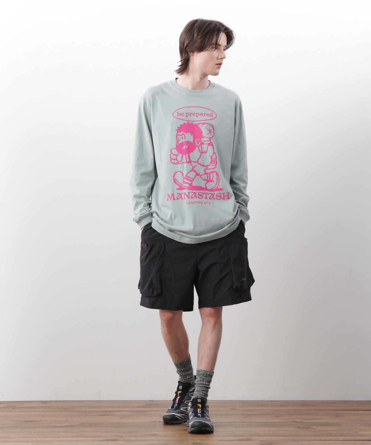 MANASTASH/マナスタッシュ/ L/S TEE BE PREPARED