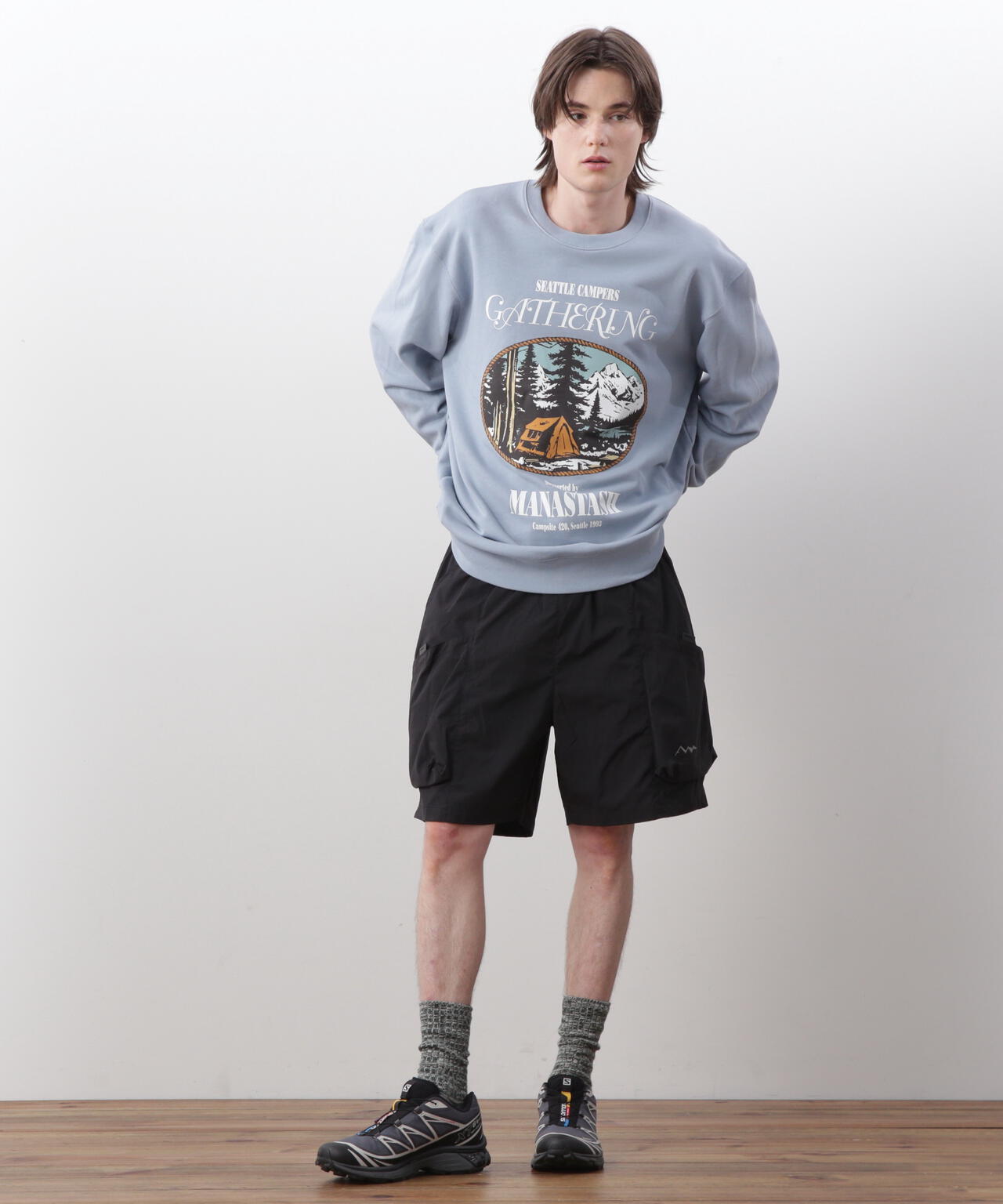 MANASTASH/マナスタッシュ/CREW SWEAT CAMPERS GATHERING