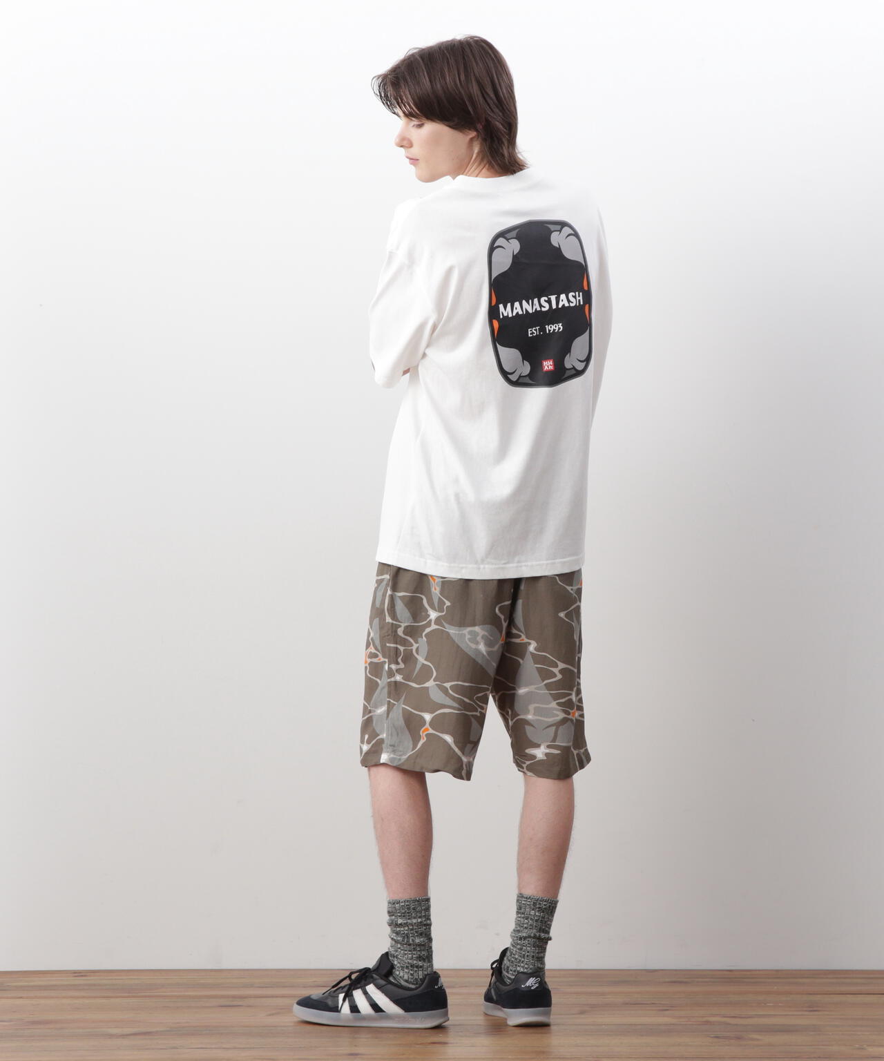 MANASTASH/マナスタッシュ/MHAK LOGO POCKET TEE