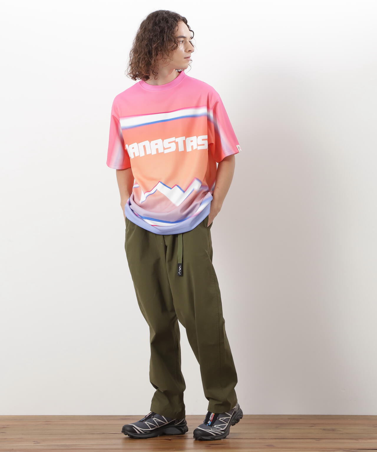 MANASTASH/マナスタッシュ/ALLOVER GRADIENT LOGO TOP