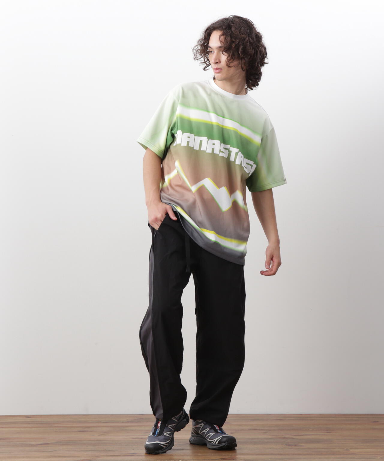MANASTASH/マナスタッシュ/ALLOVER GRADIENT LOGO TOP