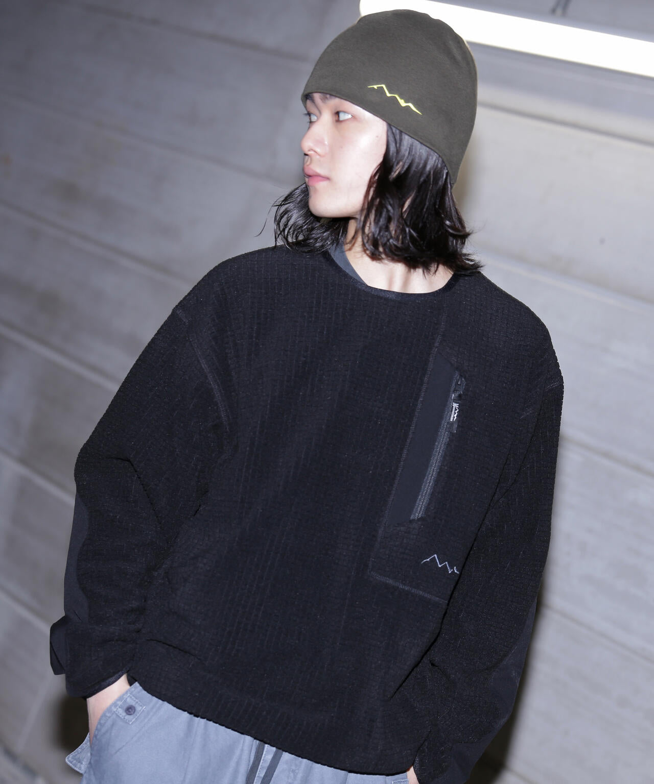 MANASTASH/マナスタッシュ/GRID FLEECE CREW