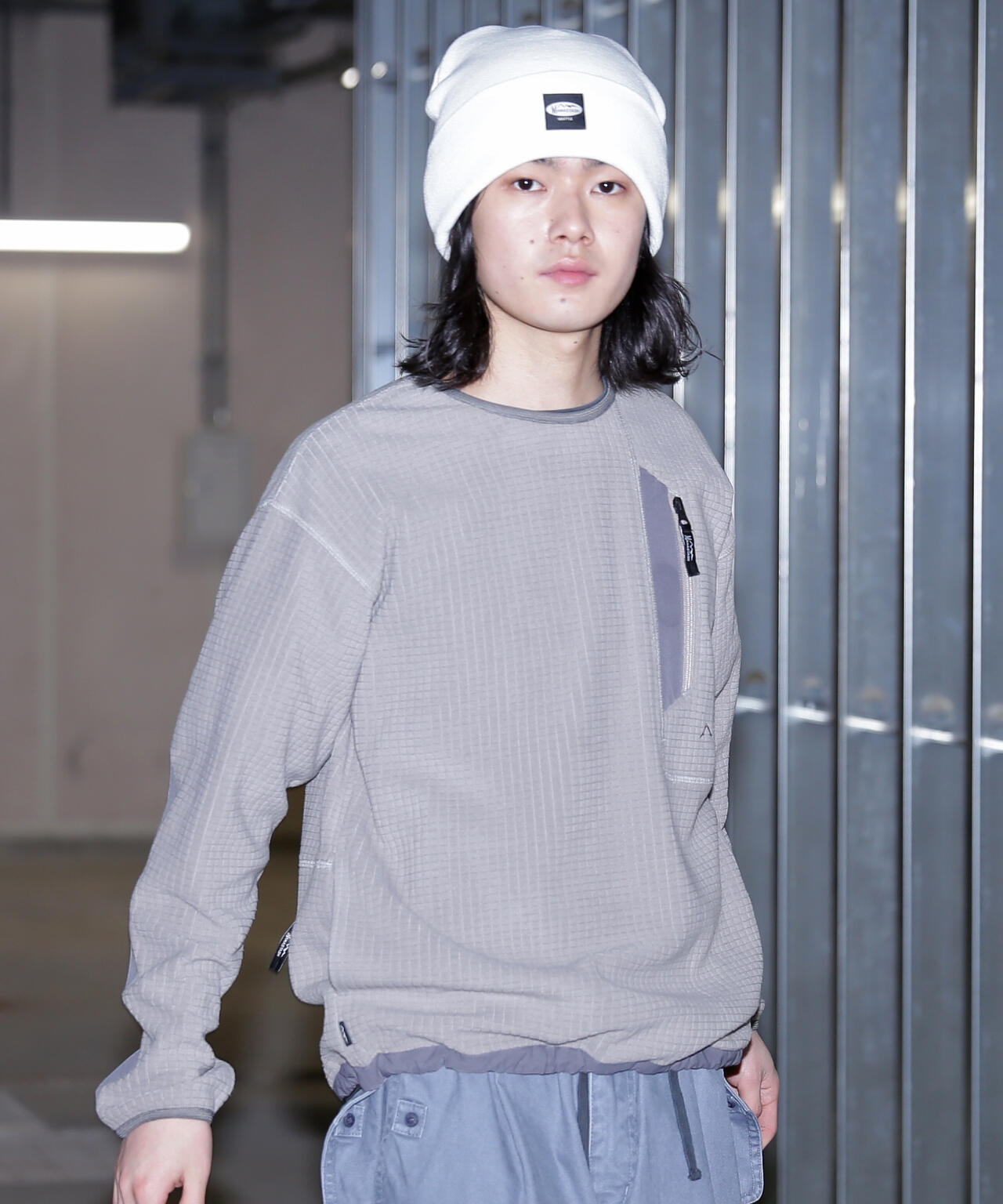 MANASTASH/マナスタッシュ/GRID FLEECE CREW