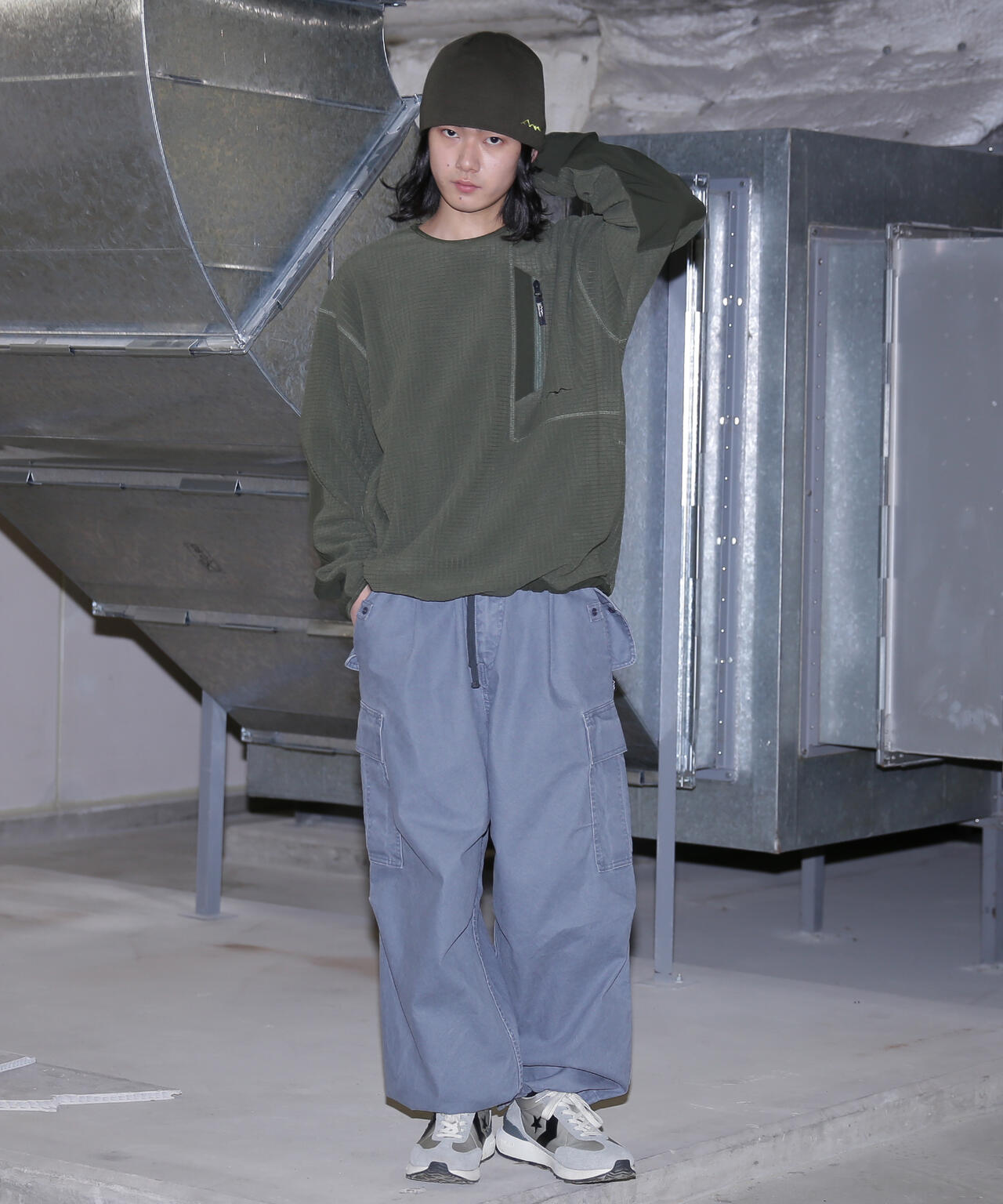 MANASTASH/マナスタッシュ/GRID FLEECE CREW