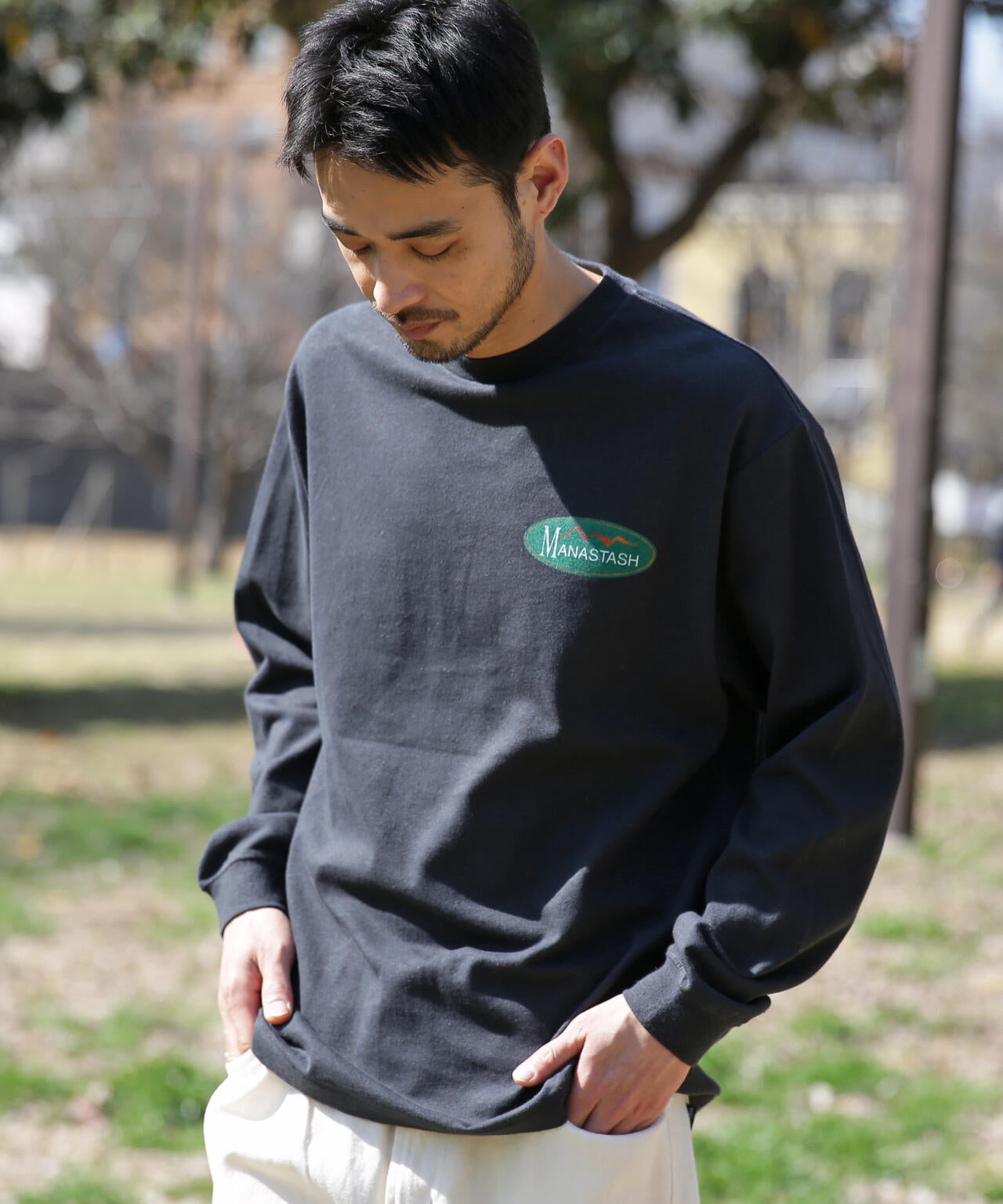 MANASTASH/マナスタッシュ/HEMP L/S TEE ORIGINAL LOGO
