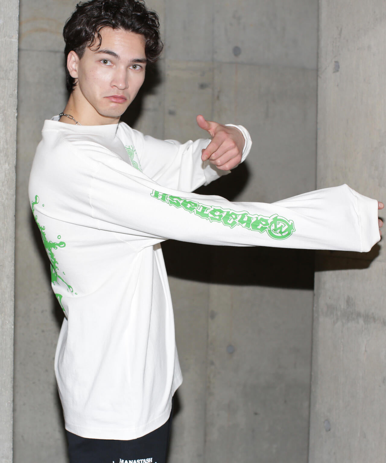 MANASTASH/マナスタッシュ/SAYHELLO L/S TEE