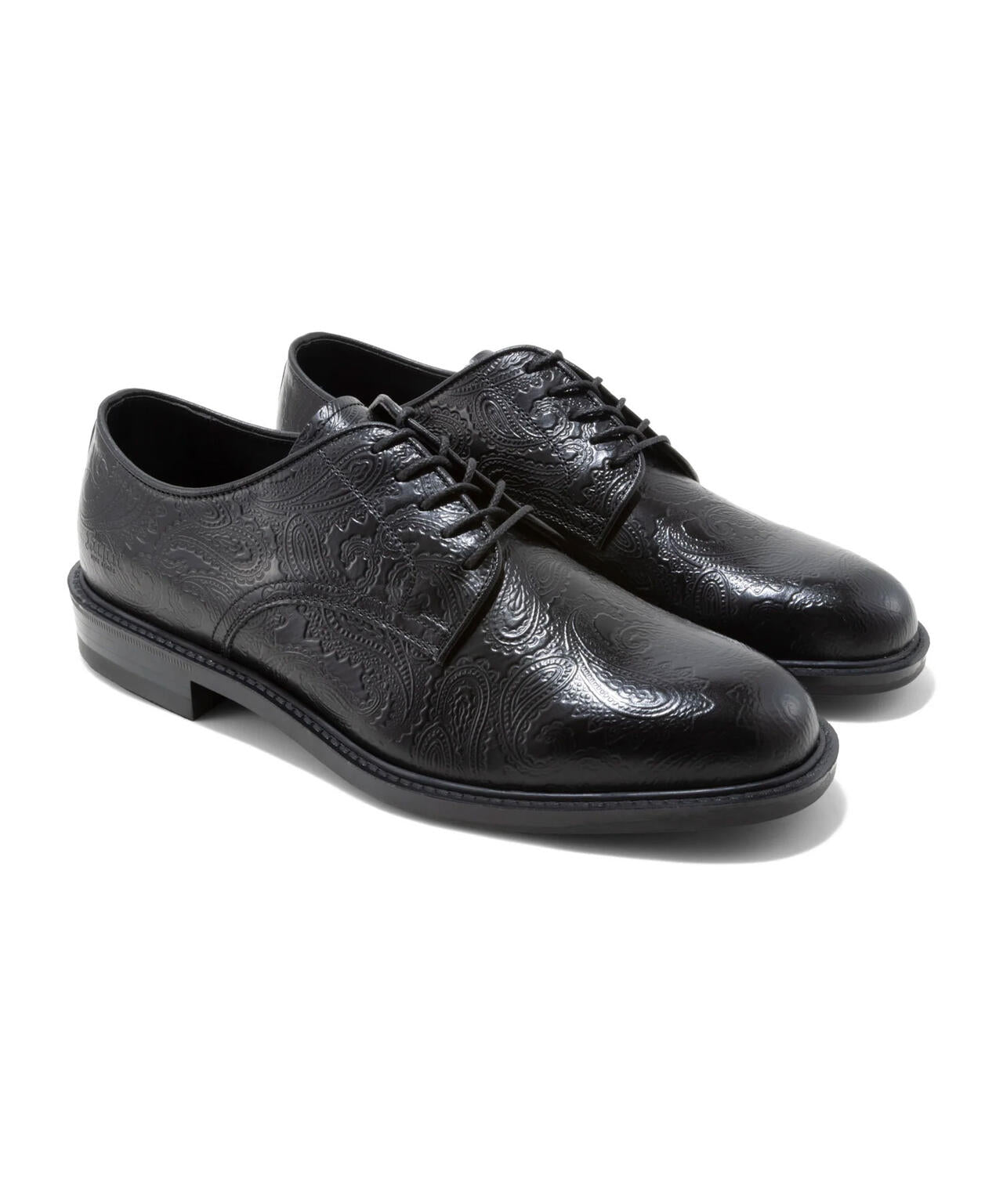 The Kenford Fineshoes/MENS CLASSIC PLAIN TOE / BLACK PAISLEY