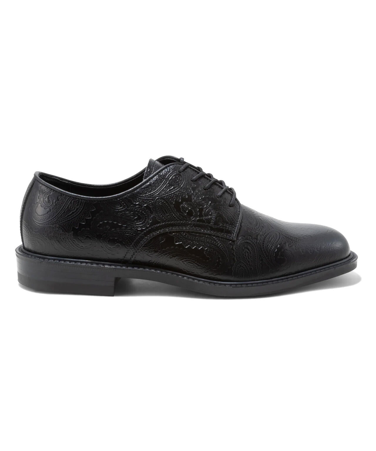 The Kenford Fineshoes/MENS CLASSIC PLAIN TOE / BLACK PAISLEY