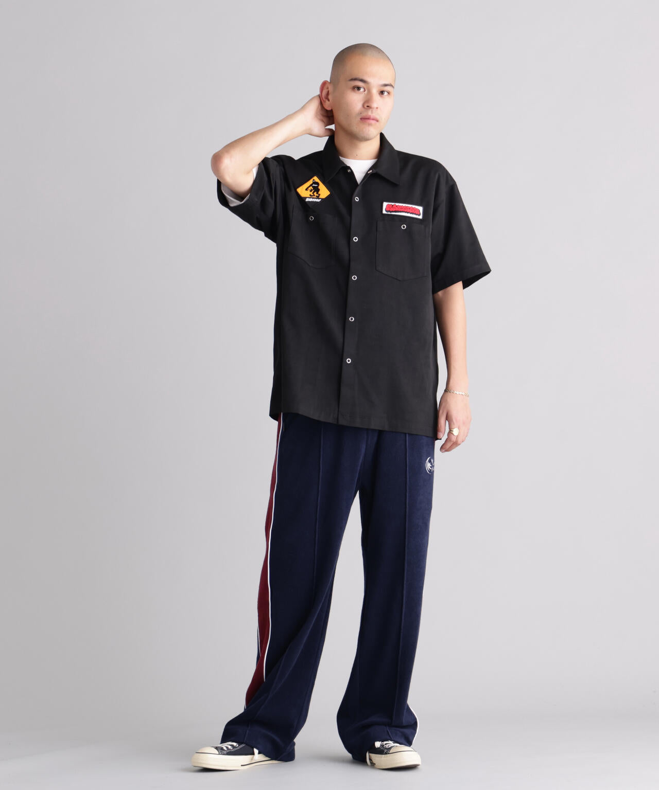 MANASTASH/マナスタッシュ/PATCHED LOGO WORK SHIRT