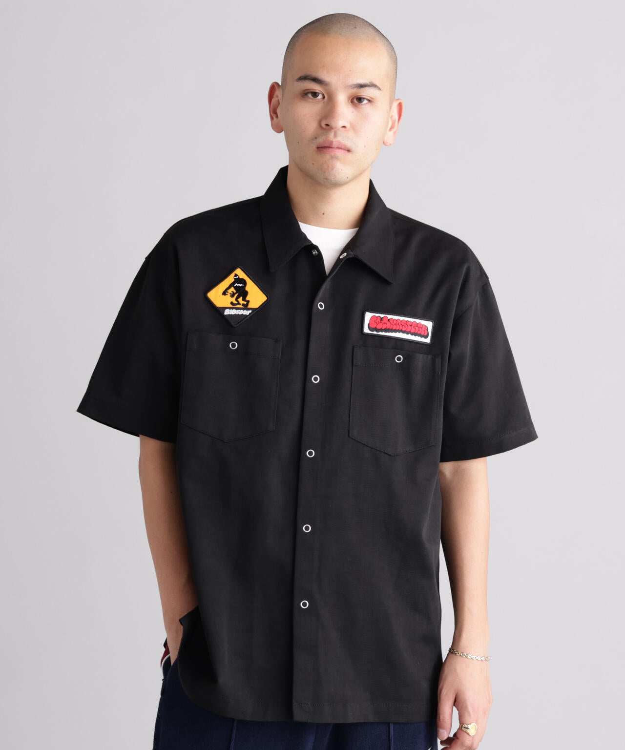 MANASTASH/マナスタッシュ/PATCHED LOGO WORK SHIRT
