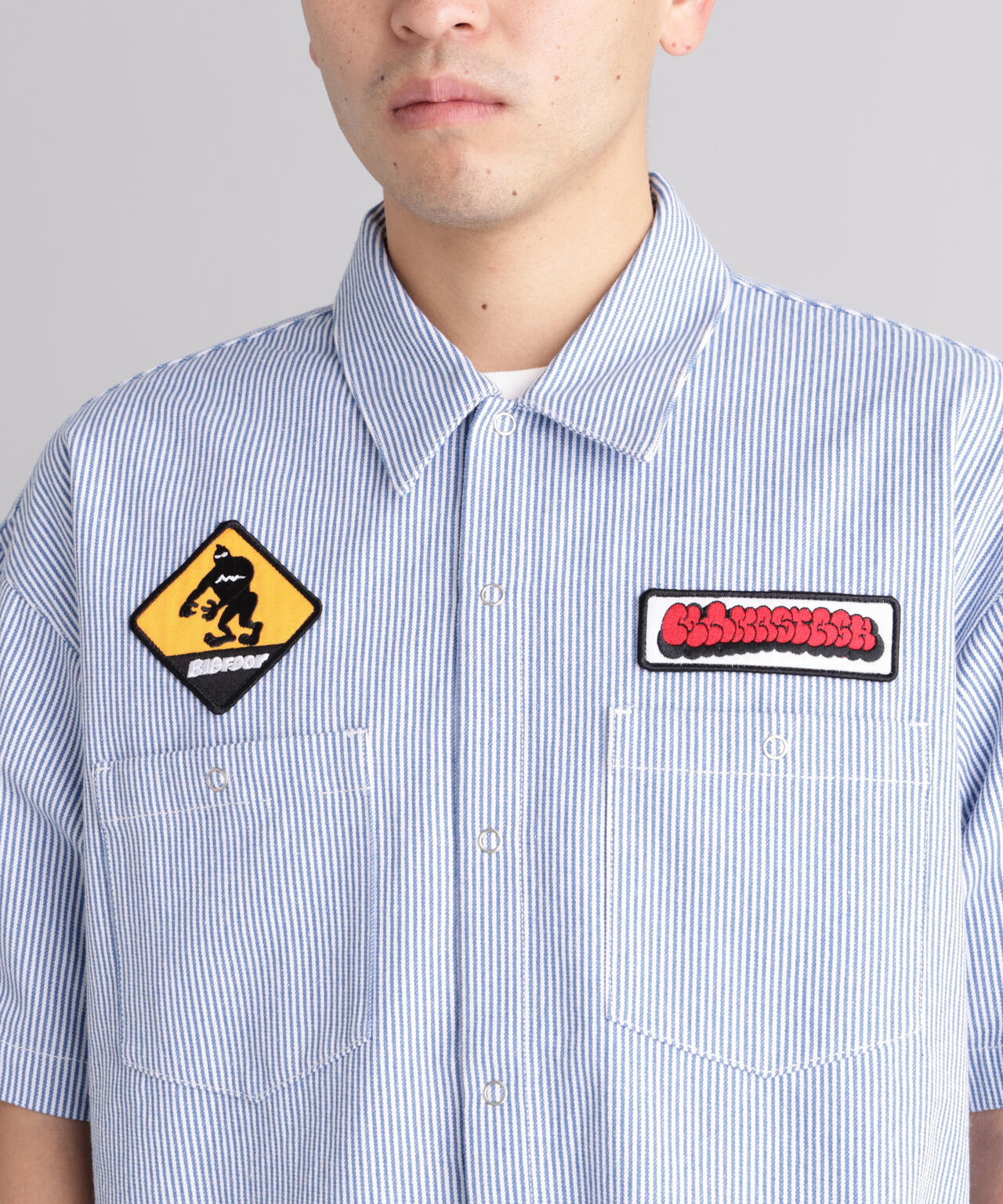 MANASTASH/マナスタッシュ/PATCHED LOGO WORK SHIRT