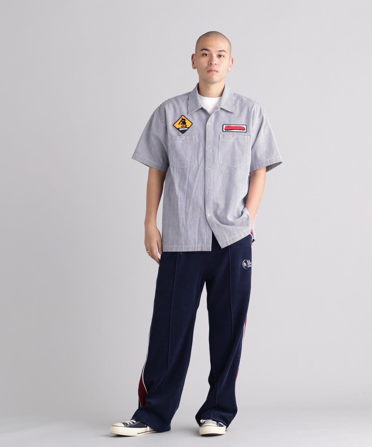 MANASTASH/マナスタッシュ/PATCHED LOGO WORK SHIRT