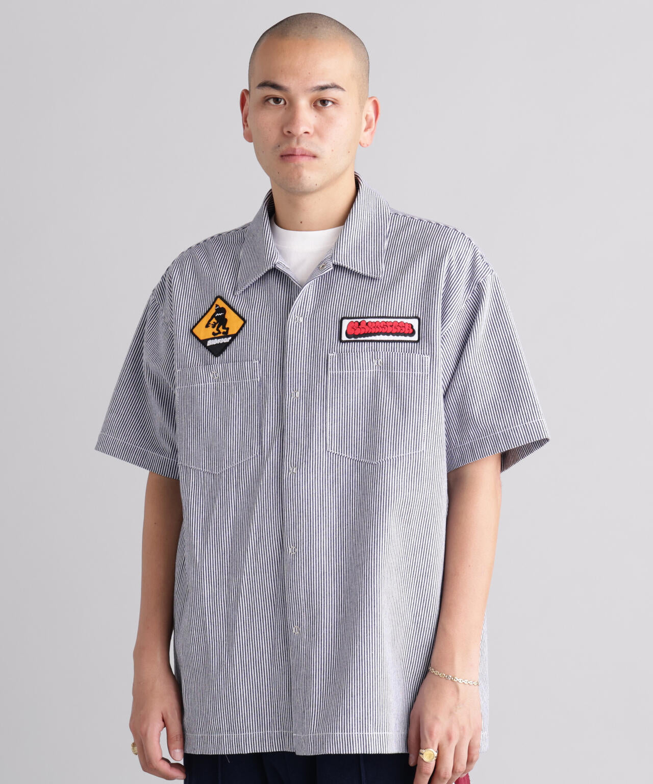 MANASTASH/マナスタッシュ/PATCHED LOGO WORK SHIRT